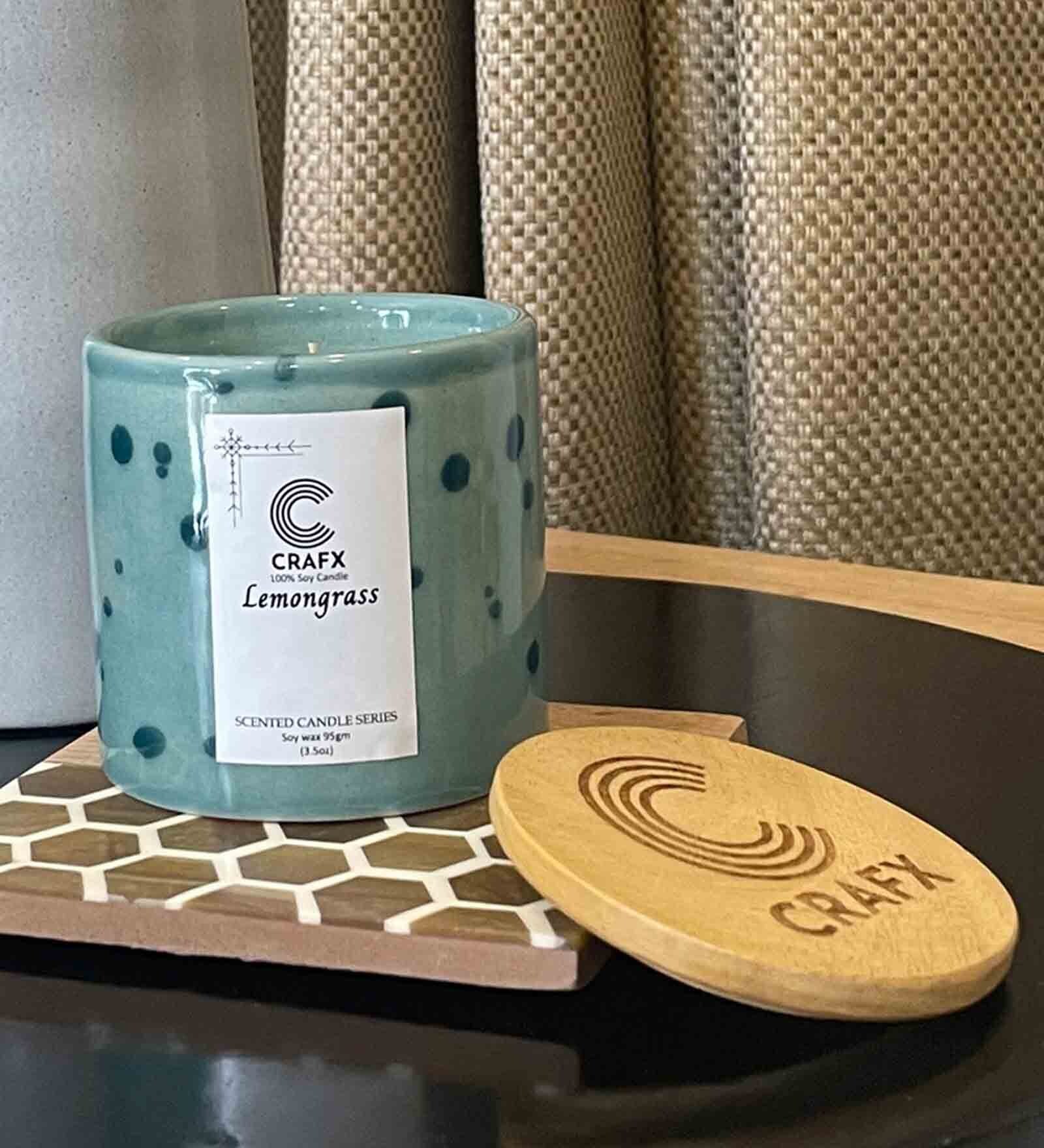 Lemongrass Green Ceramic Scented Candles