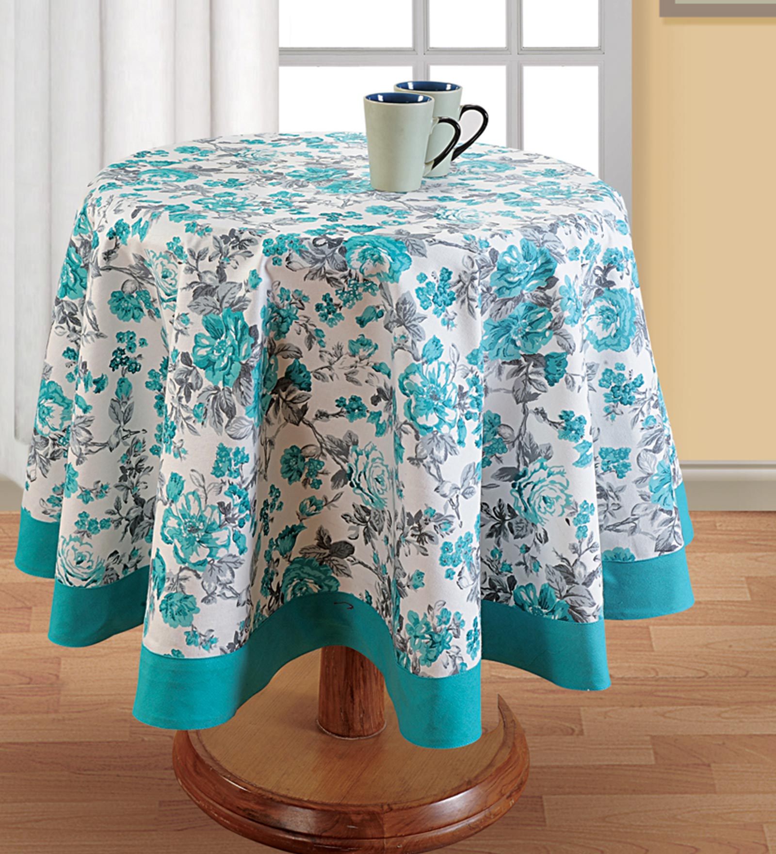 Buy Kian (70x70) White & Green Cotton Table Cloth at 41% OFF by Swayam ...