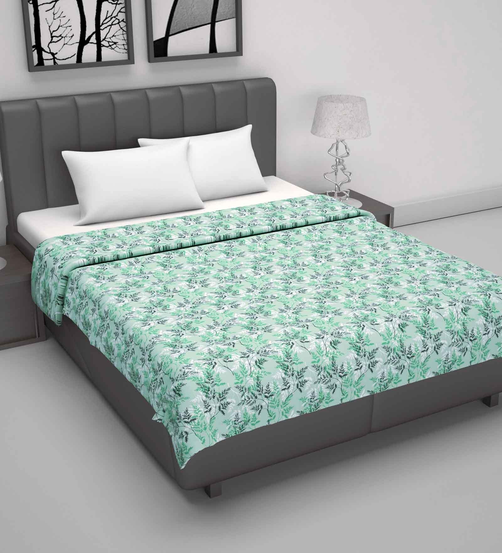 Blue Cotton Floral 120 GSM Double Dohar