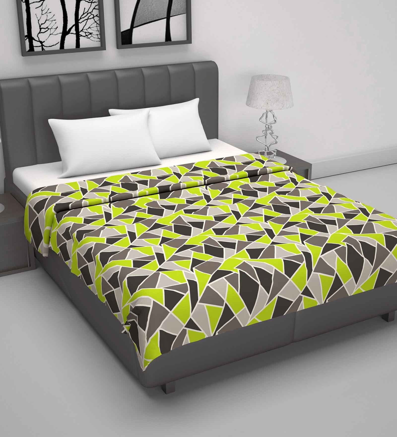 Green Cotton Floral 120 GSM Double Dohar