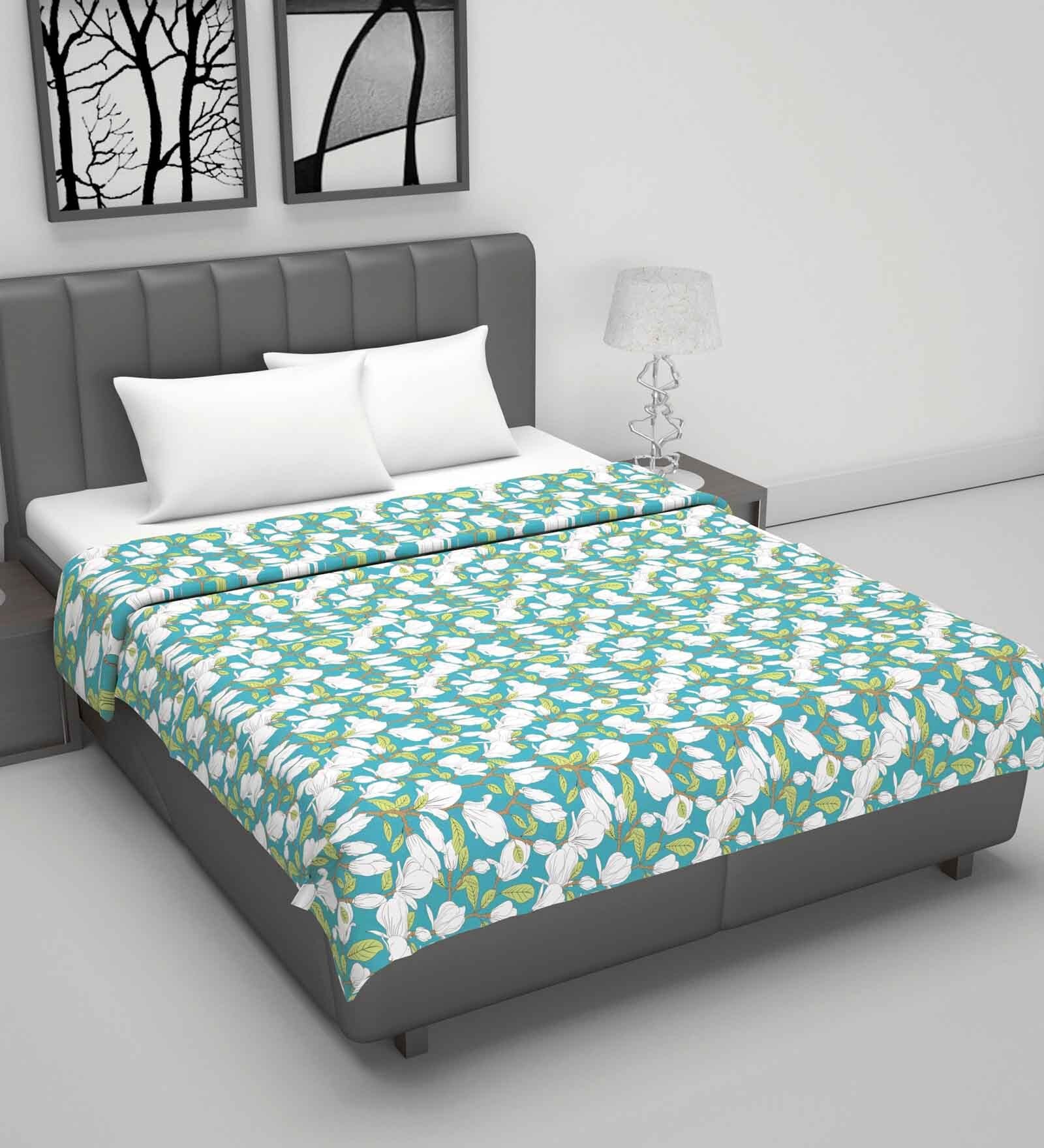 Green Cotton Patterned 120 GSM Double Bed Dohar Green Cotton Patterned 120 GSM Double Bed Dohar