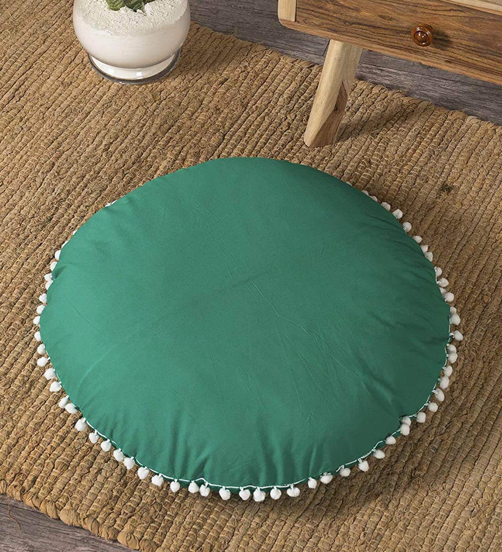 Buy green solid cotton 16 x 16 inches cushion covers set of 2 by artisanns nest at 10 off by