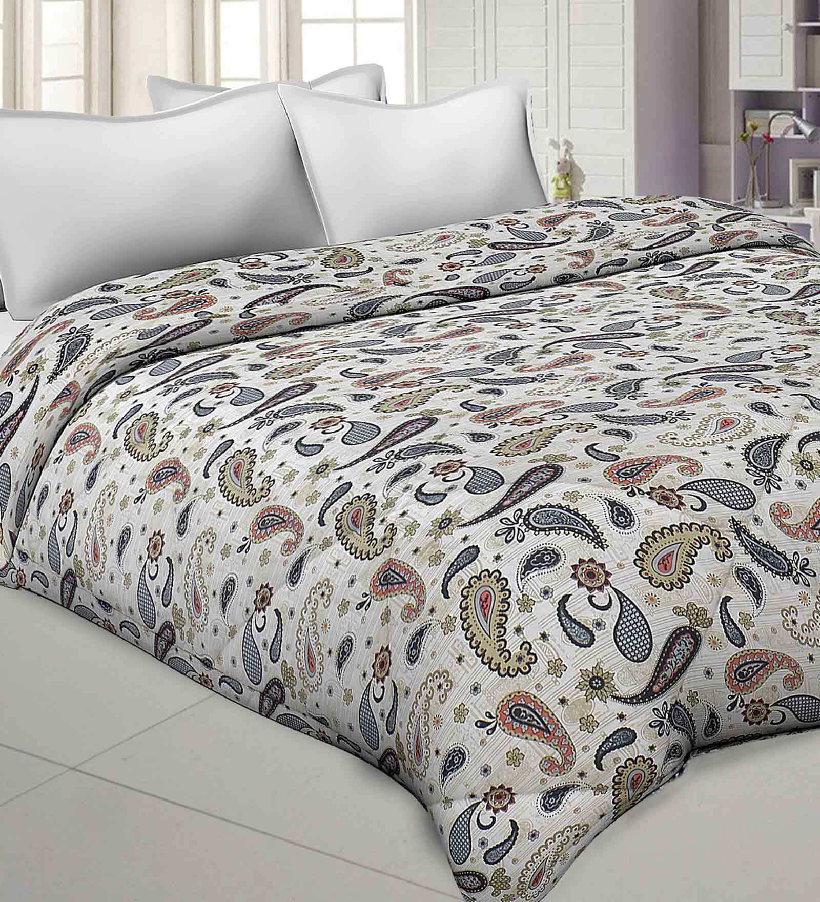 Beige Cotton 250 AC Room Double Bed Comforter