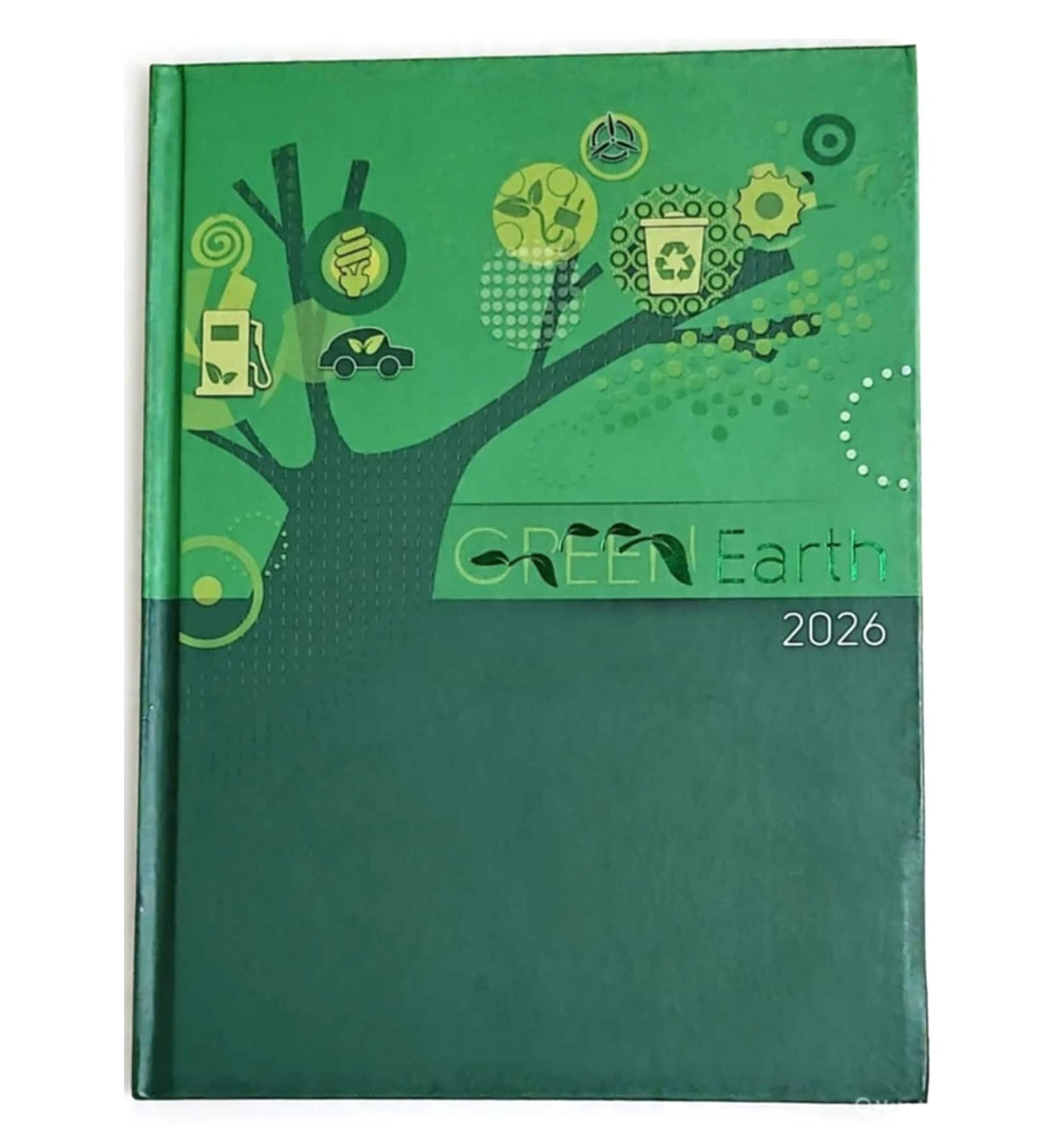 Green Earth Diary Single Rule 400 Pages (21 cm)