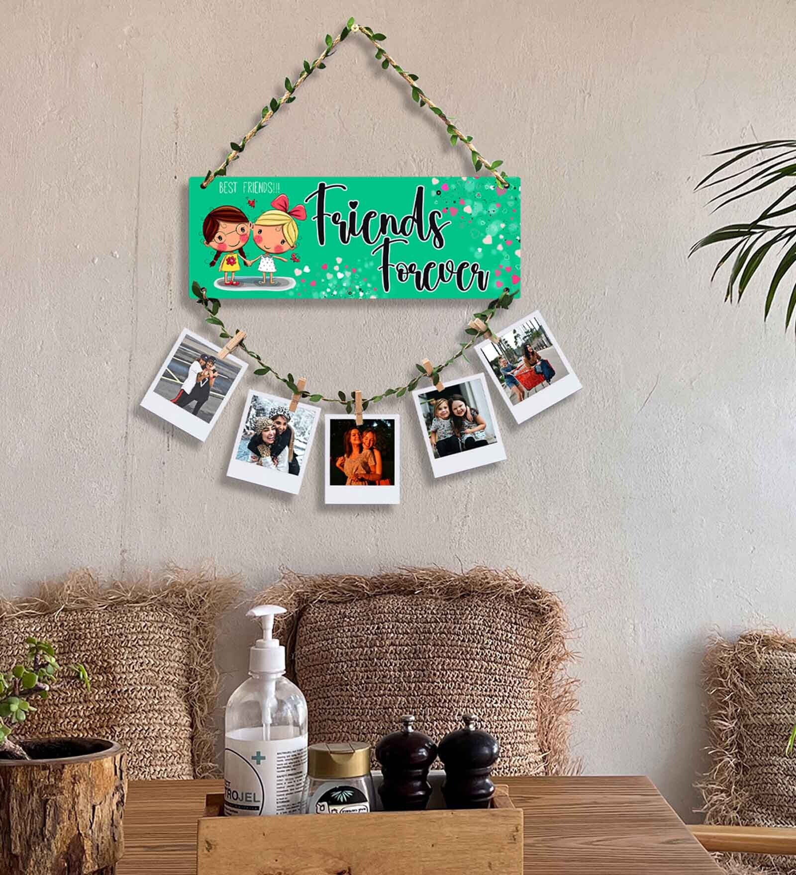 Green Engineered Wood Wall Hanging