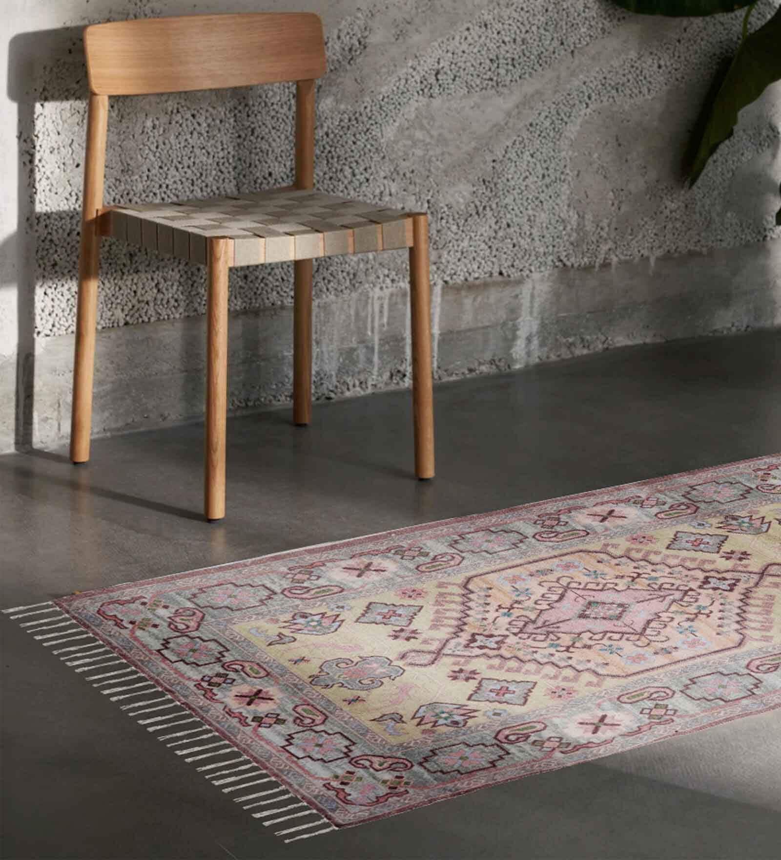 Multicolour Cotton Persian 5x3 Feet Dhurrie