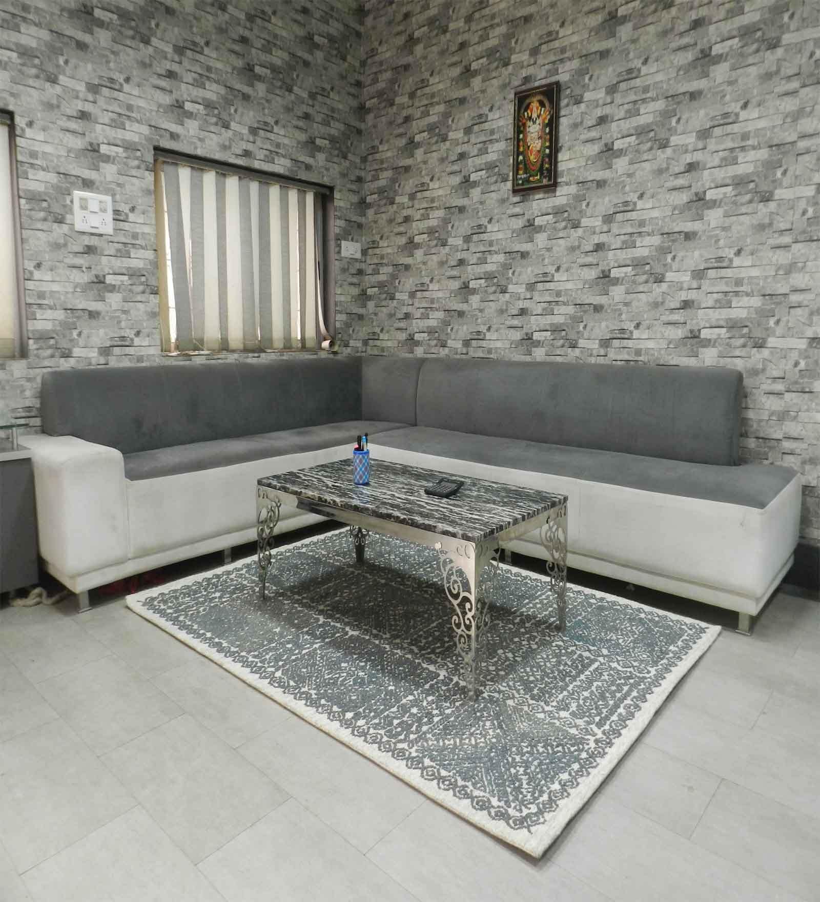 Green Persianal Wool 5 ft x 7 ft Hand tufted Carpet