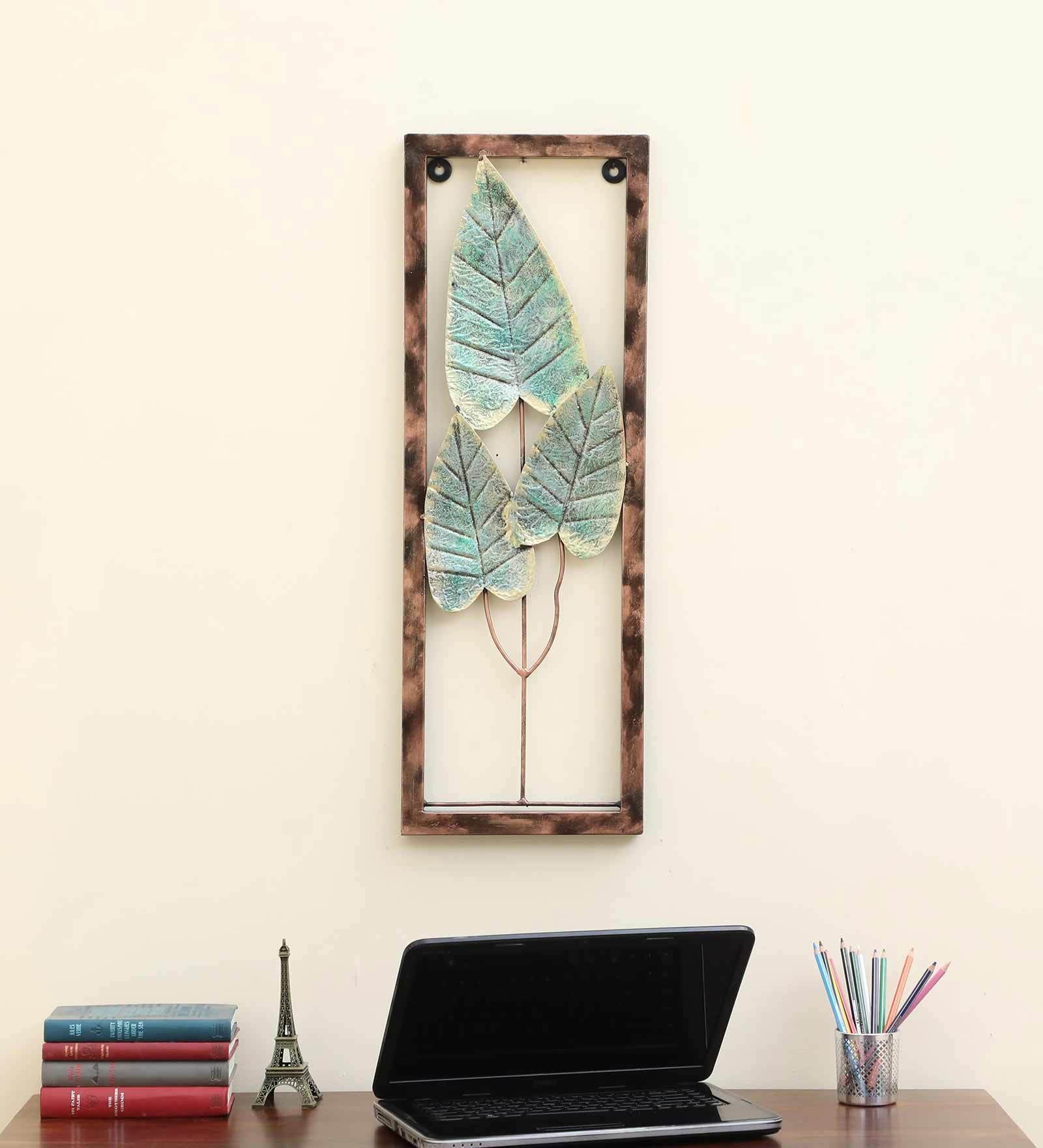 Buy Green Iron 3 Leaf Frame Metal Wall Art At 8 Off By Toughcrafts Pepperfry