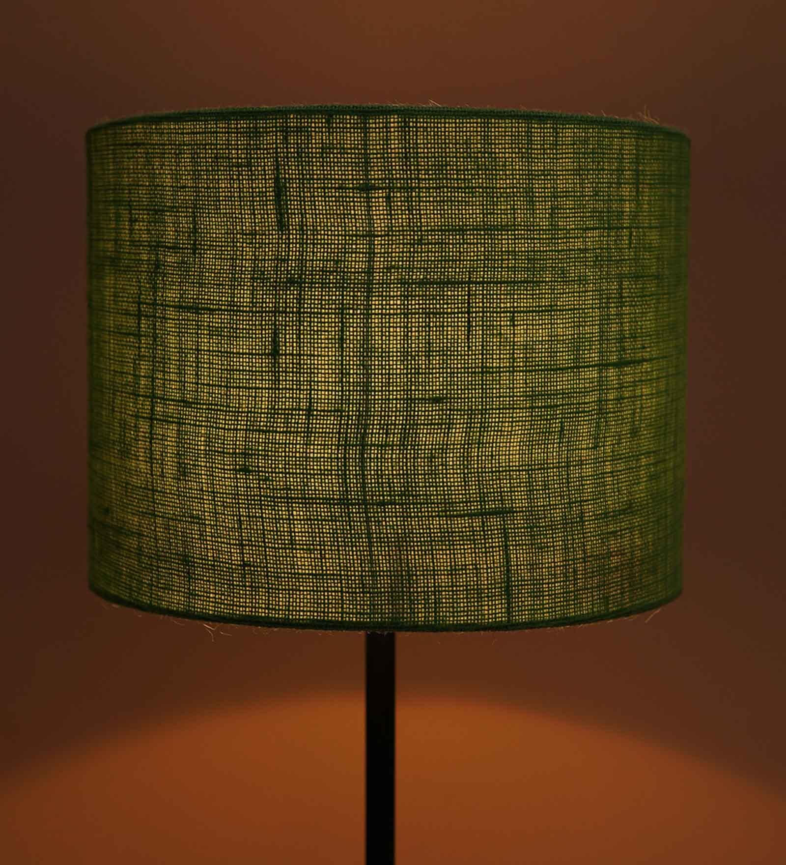 Green Jute Lamp Shade