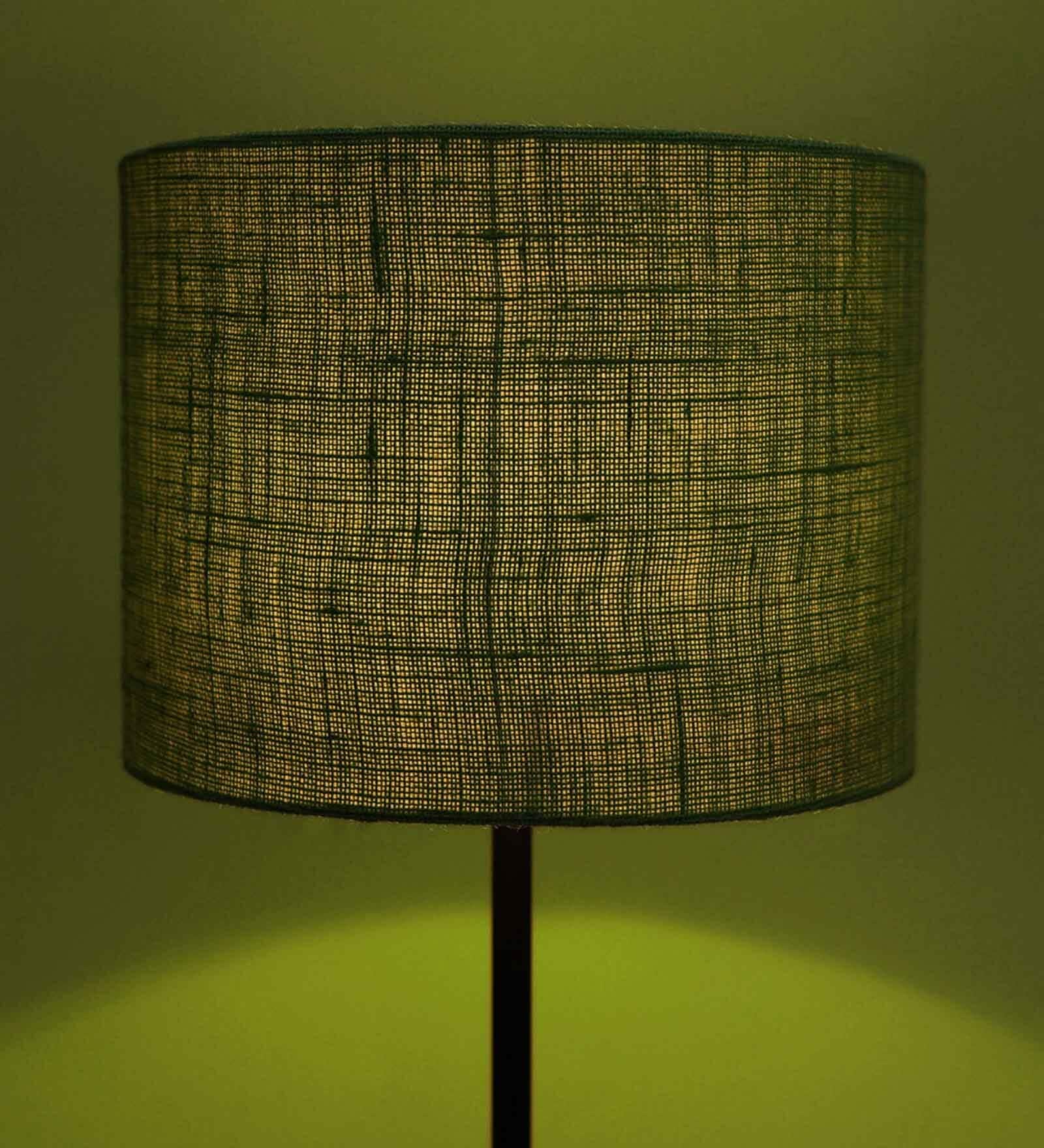 Green Jute Lamp Shade