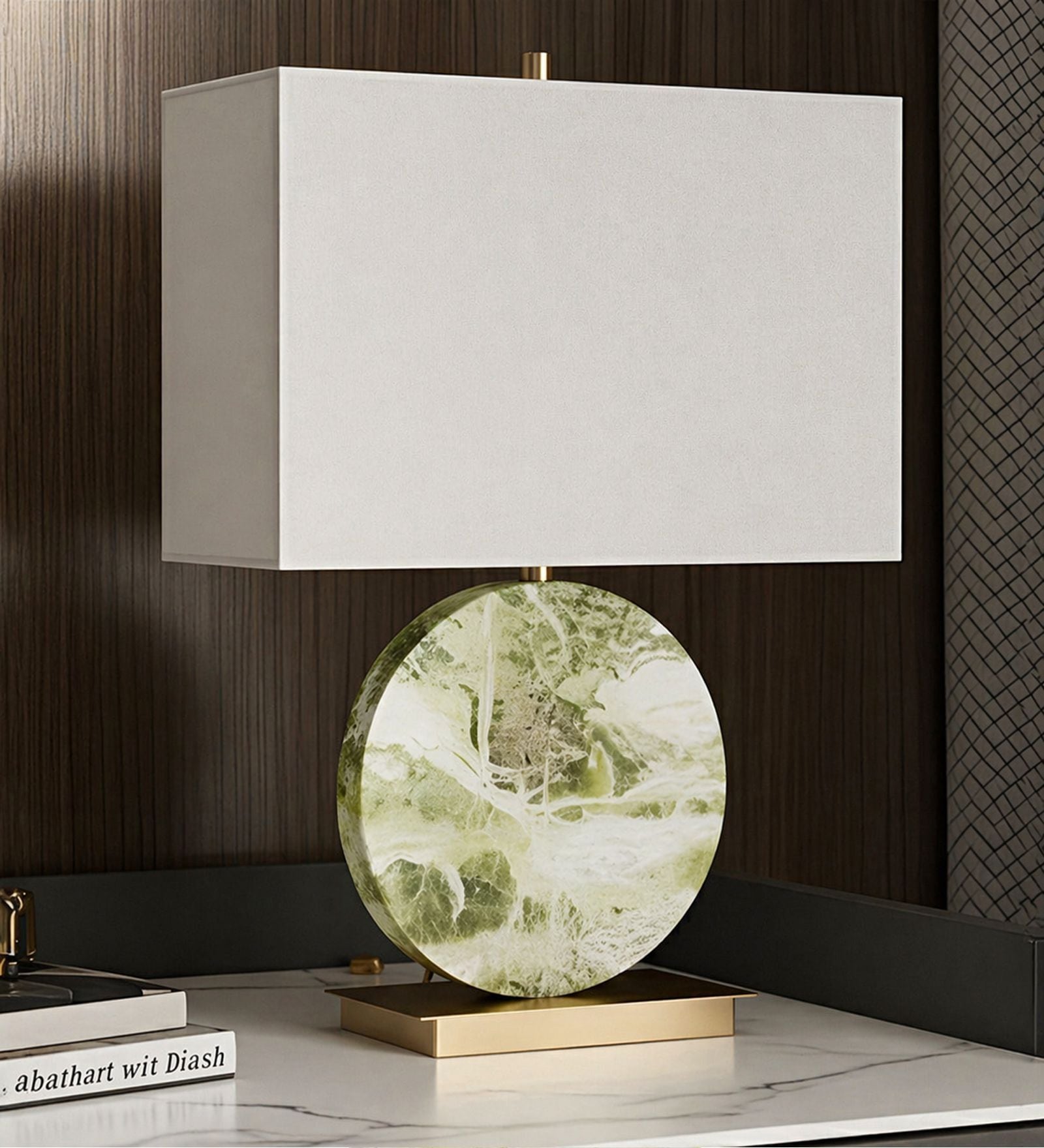 Green Marble Marble monarch Table Lamp