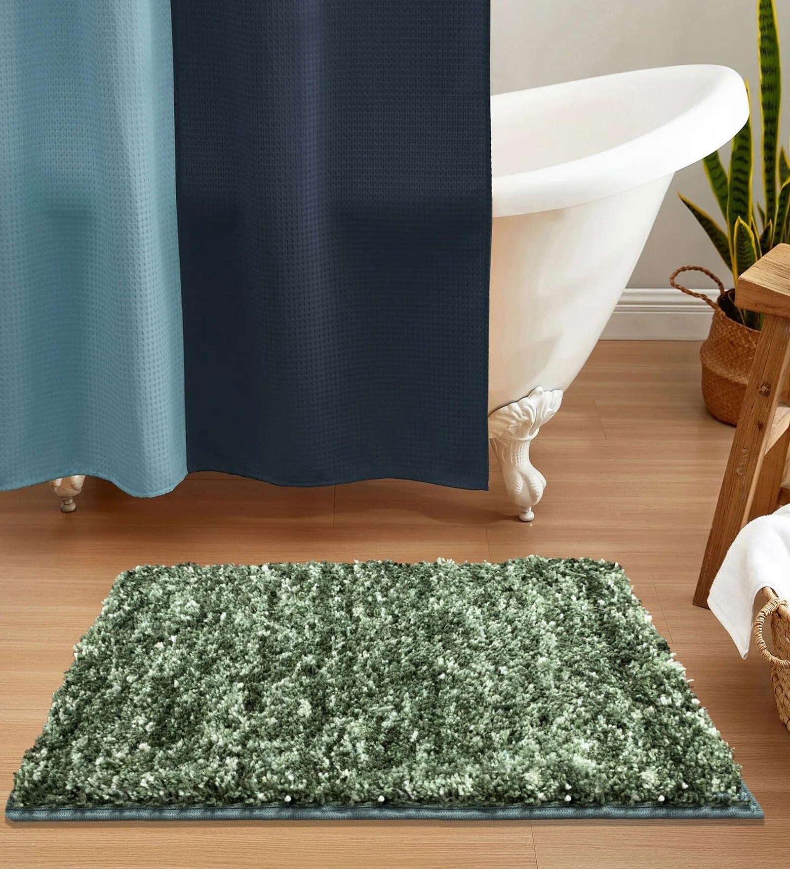Green Microfiber 16x24 Inches Ultra soft Bath Mat