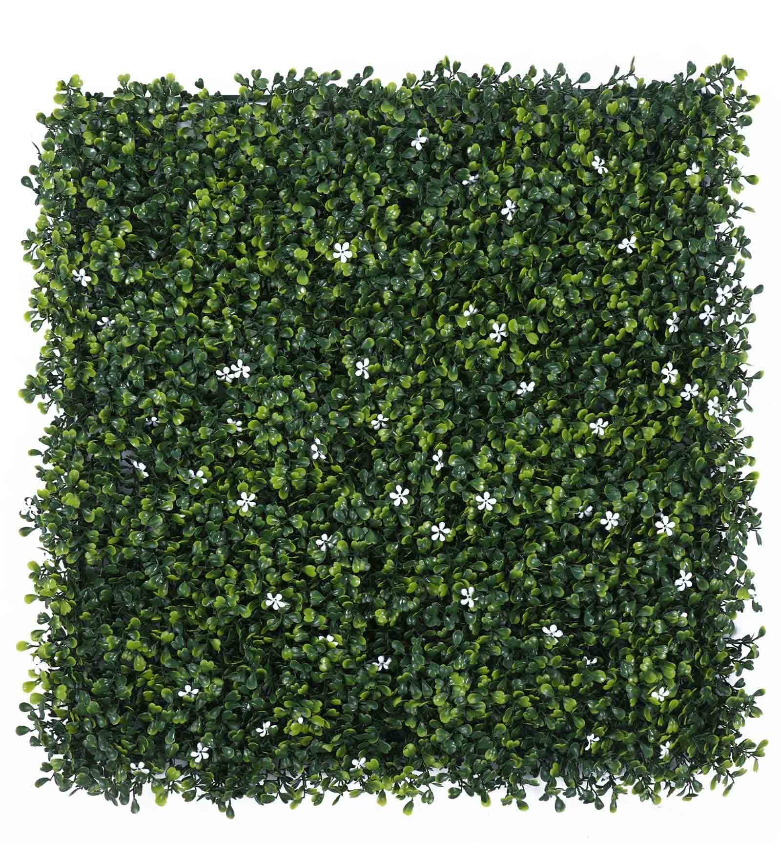 Blossom White & Green Nylon Decorative 20X20 Inches Artificial Grass