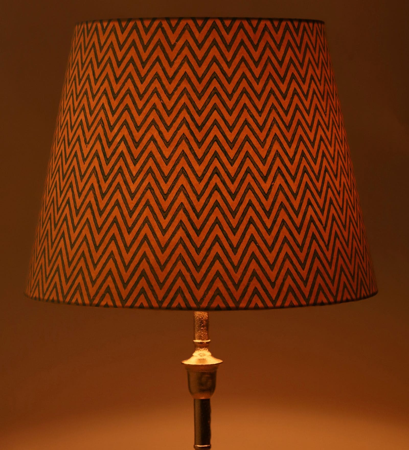 Aqua Chevrons 40cm Straight Empire Paper  Lampshade (Green)