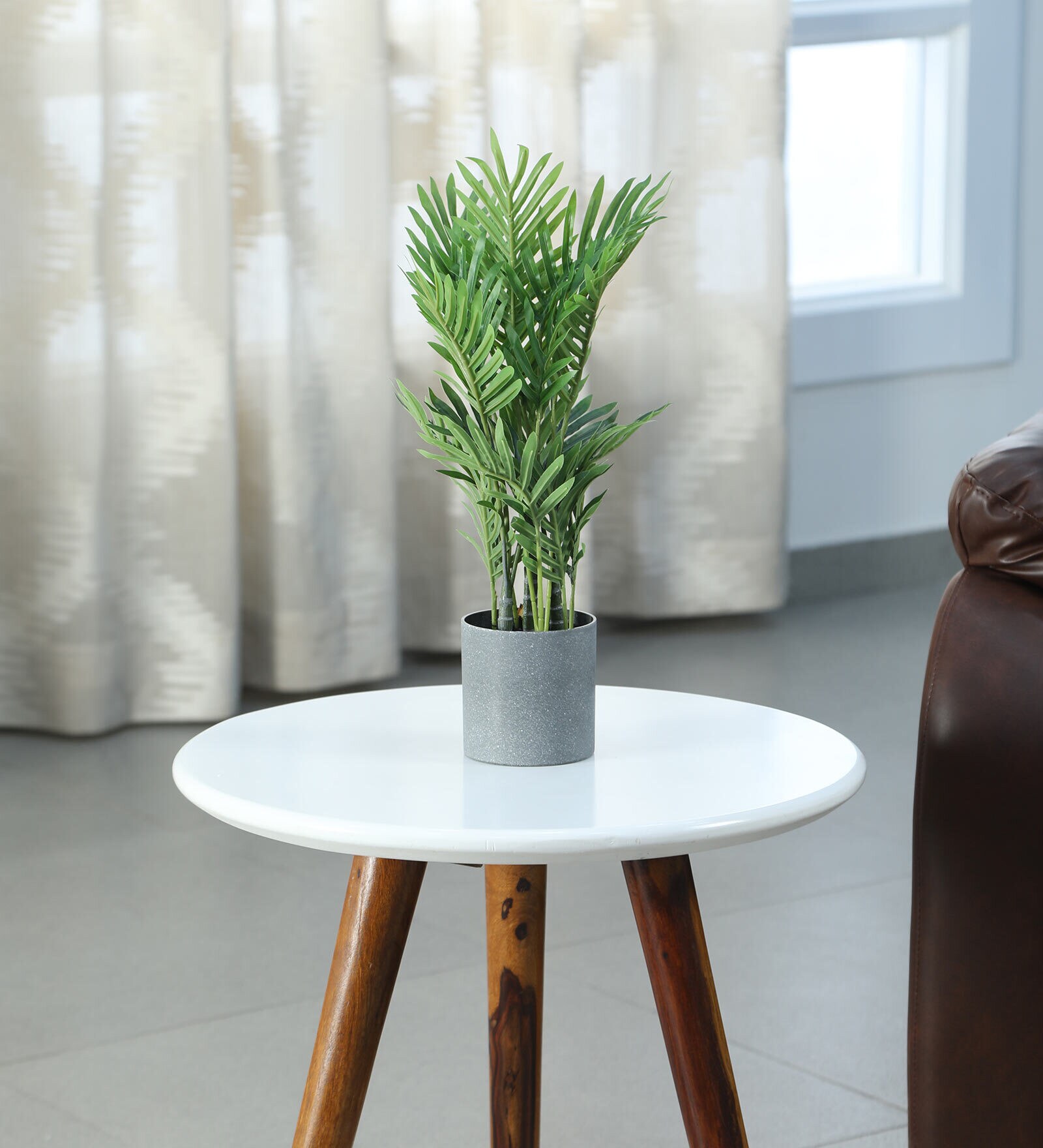 Green Plastic Artificial Arica Plam Plant