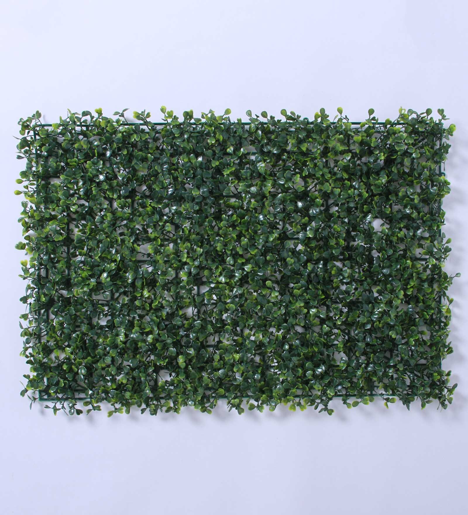 Green Plastic Artificial PVC Eucalyptus Green Tiles (Set of 2)
