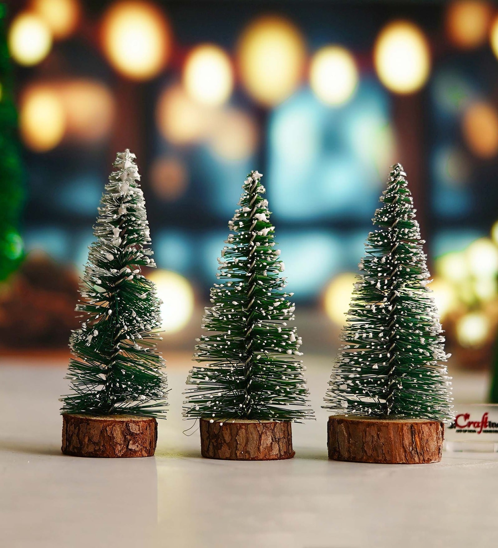 Green Plastic Christmas Tree (Set of 3)