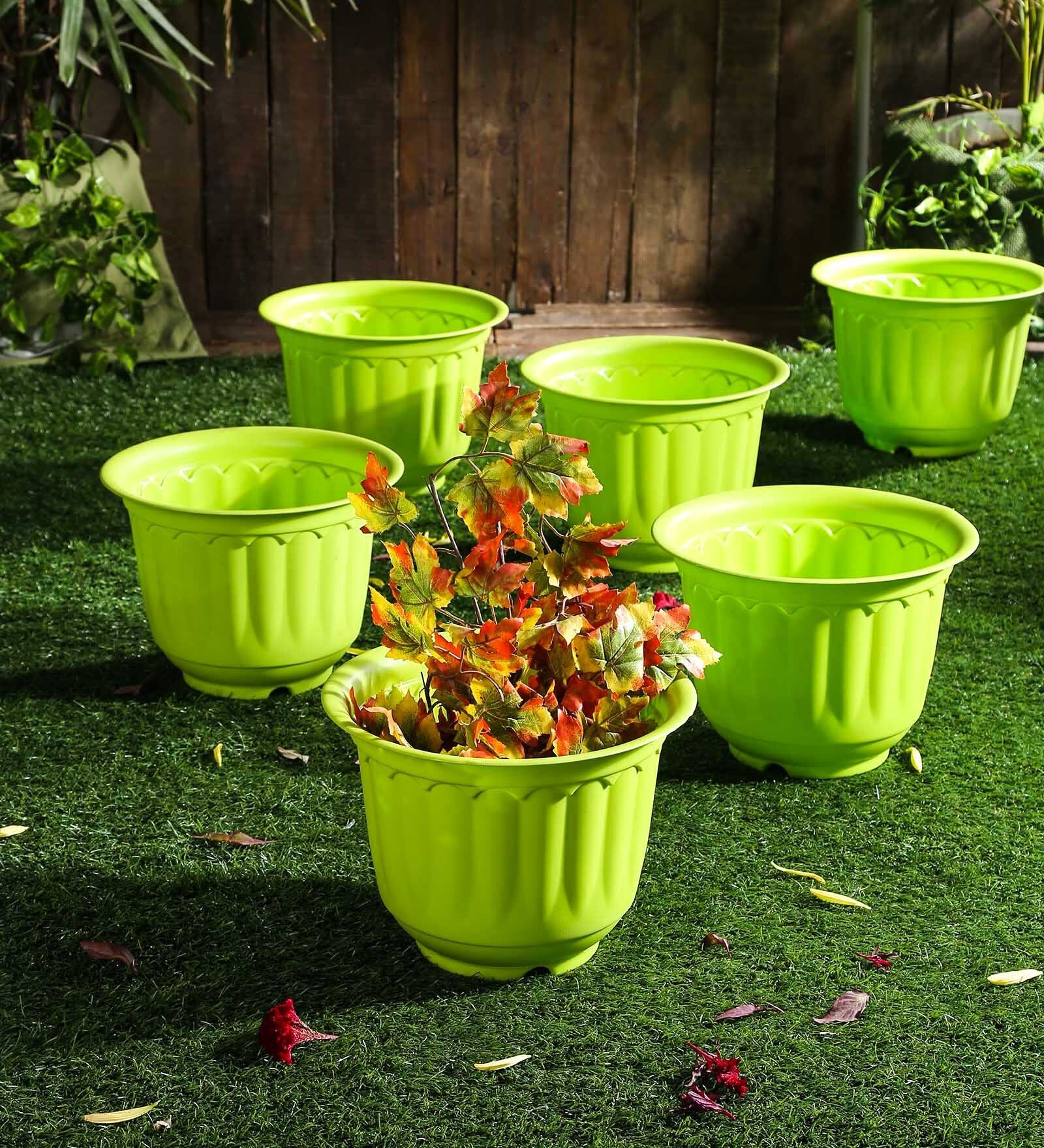 Green Plastic Planter