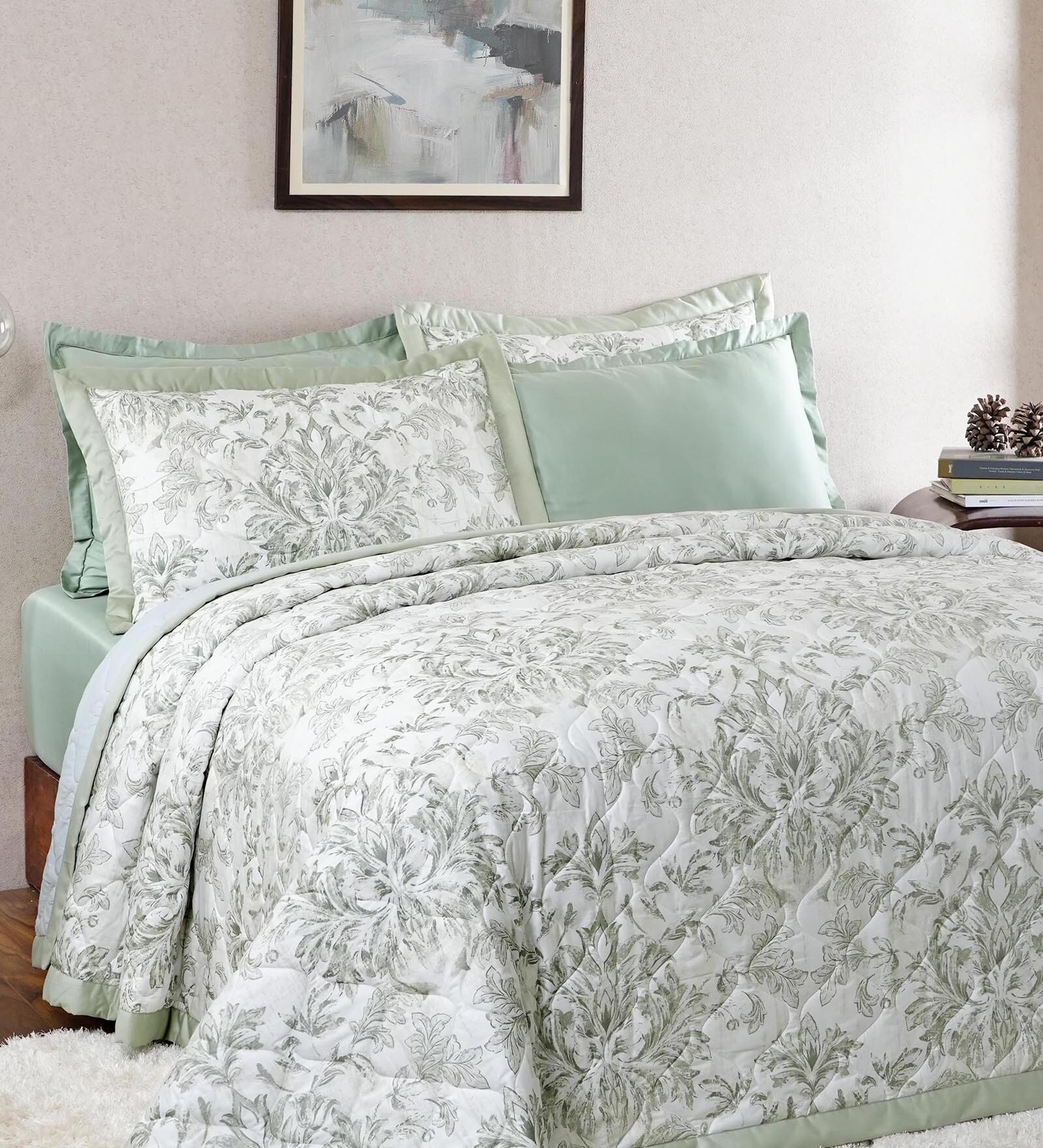 Buy Green Polyester Abstract 145 GSM Double Bed Quilt by Maspar at 100 OFF by Maspar Pepperfry
