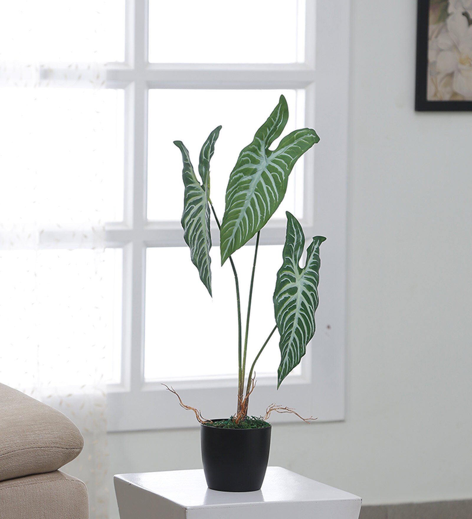 Green Polyester and Plastic Artificial Plant