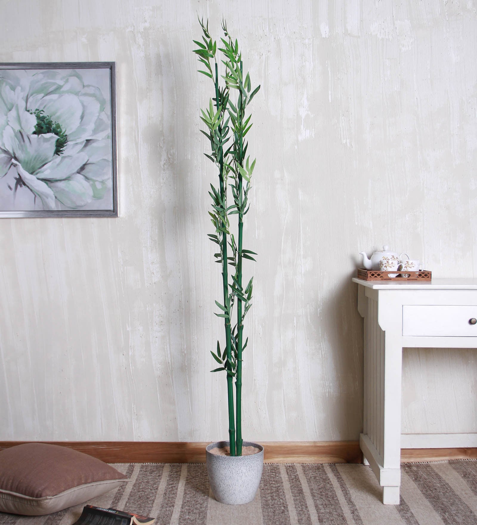 Buy Green Polyester Fabric Decorative Artificial Bamboo Sticks by