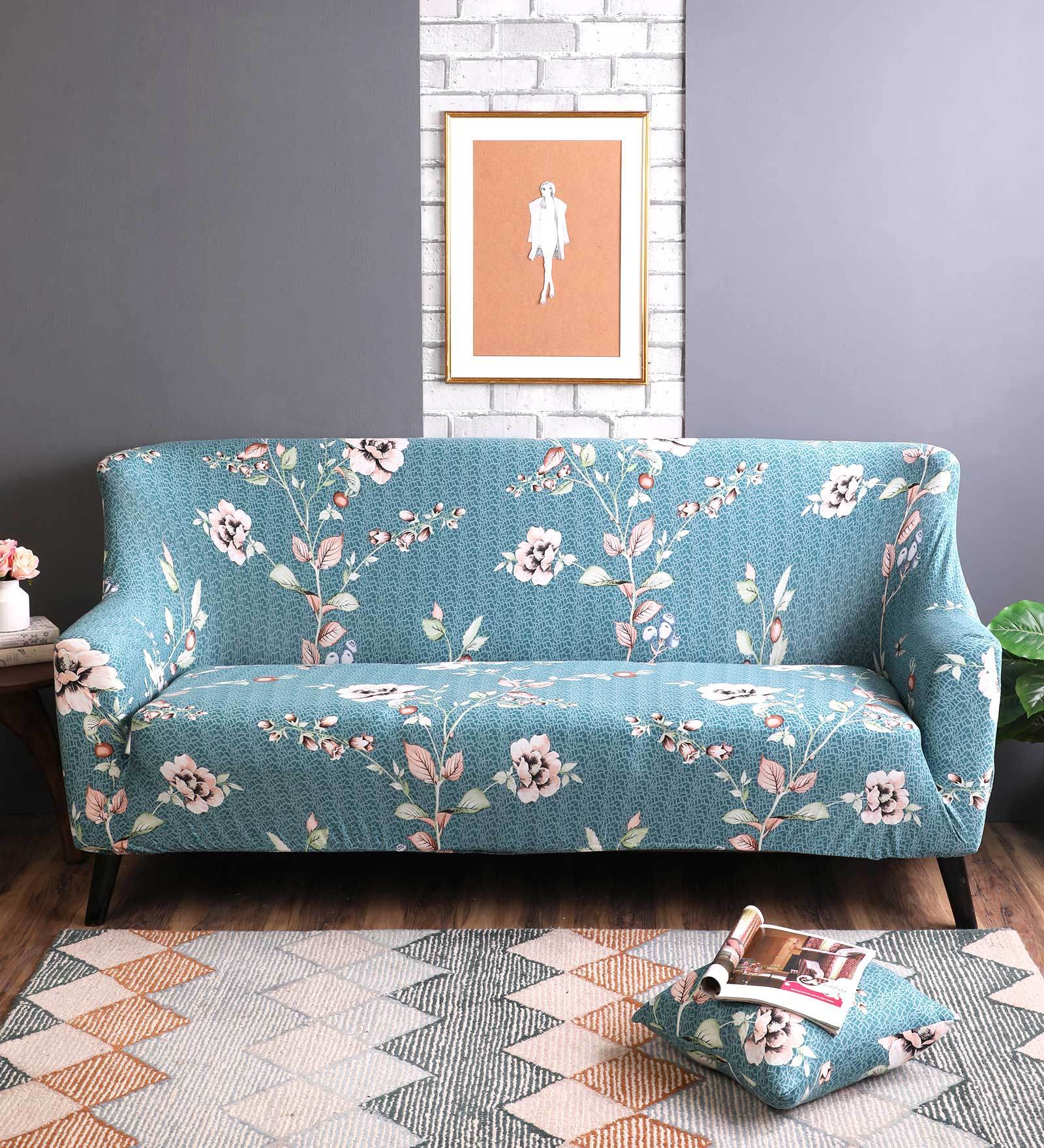 Buy Green Polyester Sofa Cover by House of Quirk at 40 OFF by House of