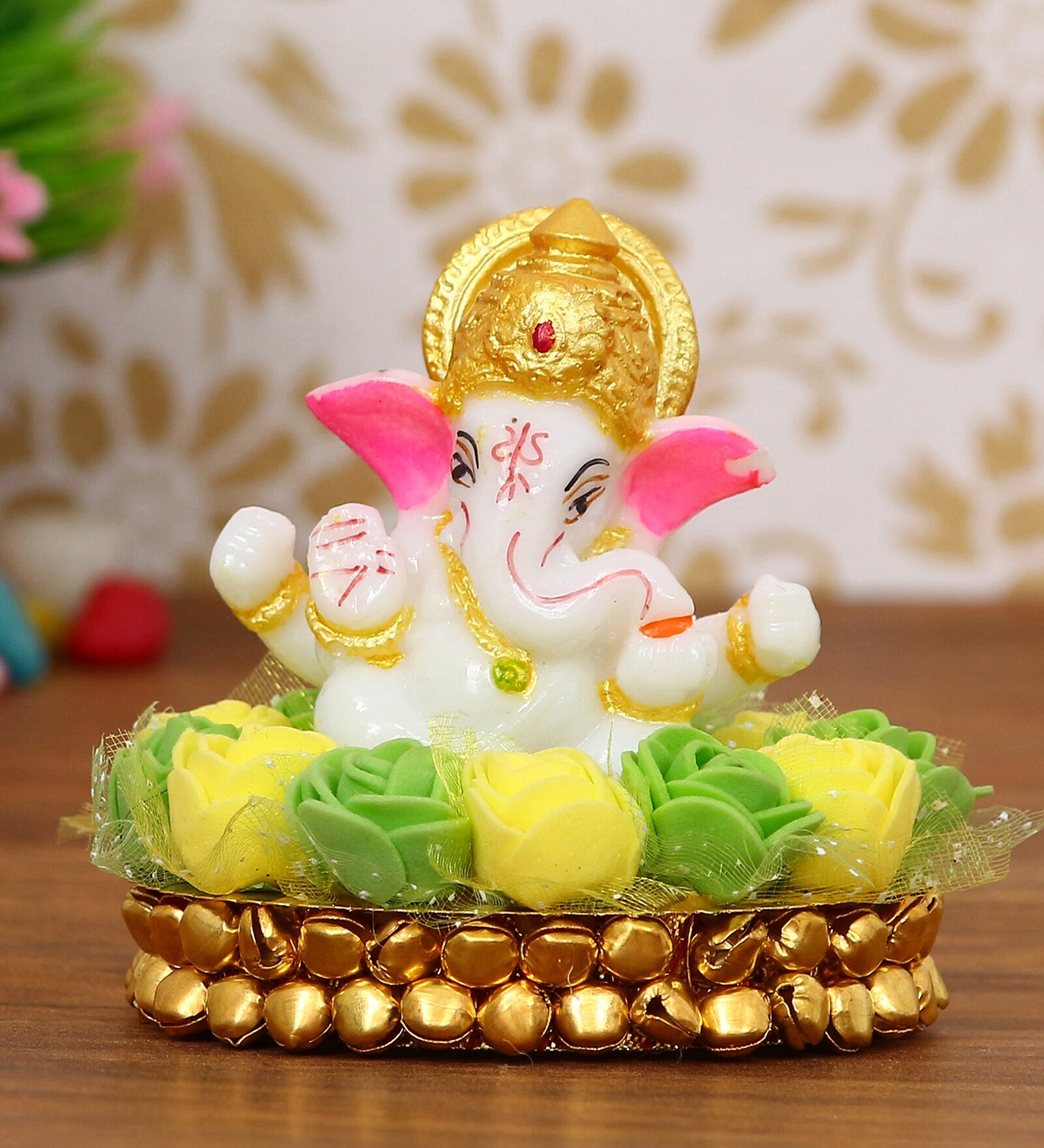 Lord Ganesha Multicolour Polyresin Idol