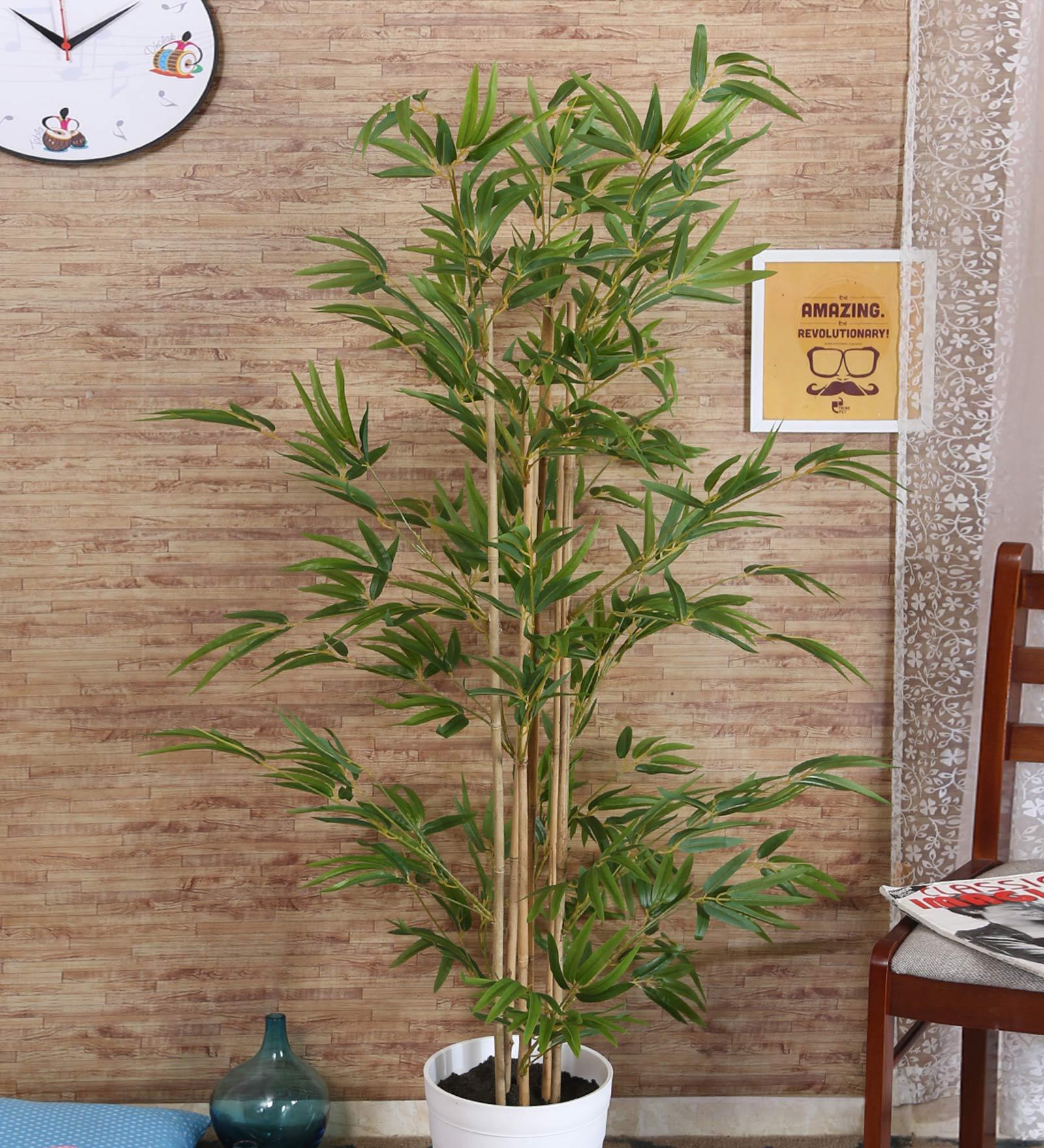 Polyester Beatrice Green Polyster Decorative Bamboo Floor Without Pot Artificial Plant