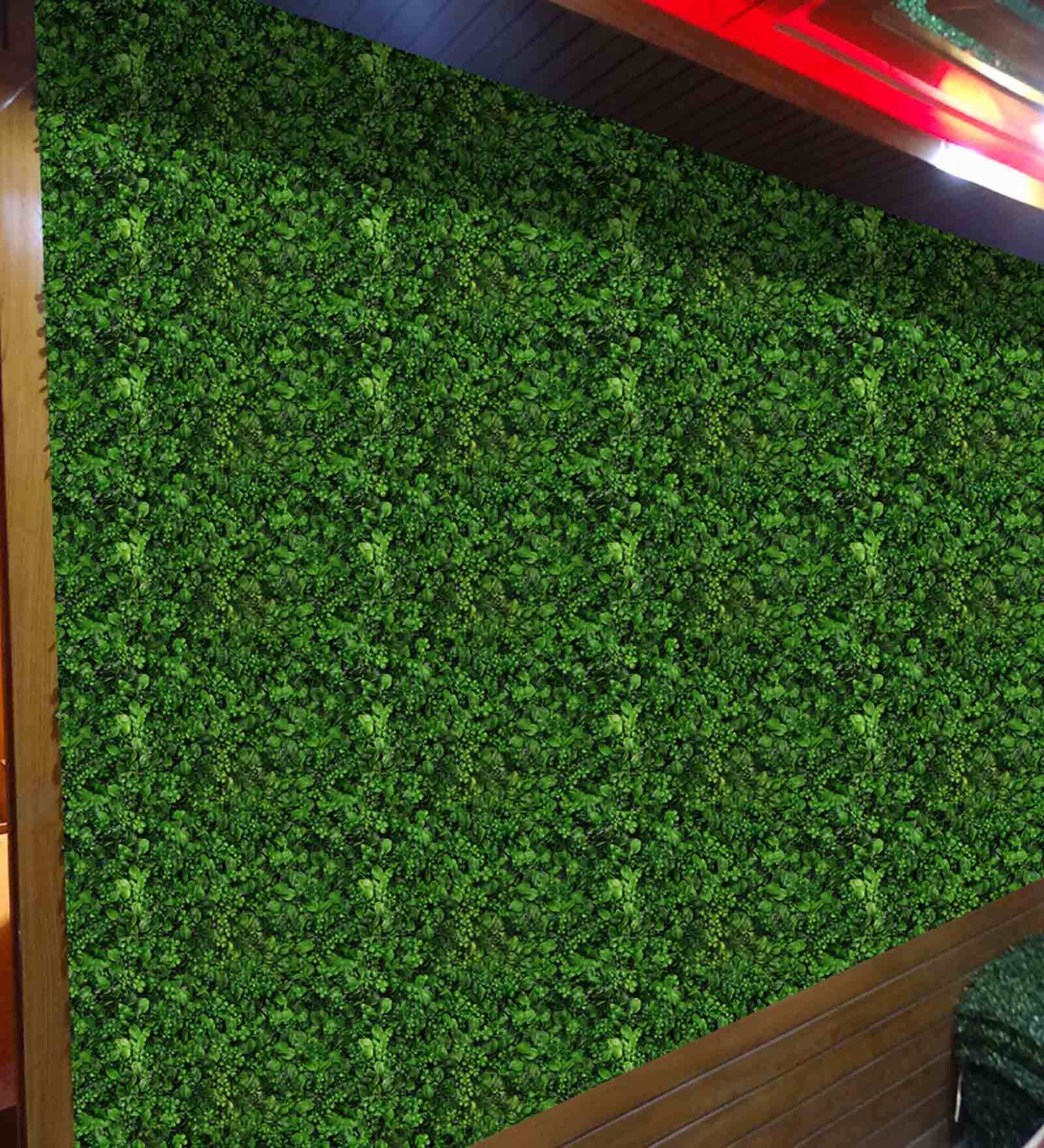 Green Pvc Vertical Garden Mat With Artificial Leaves Vertical Wall Garden