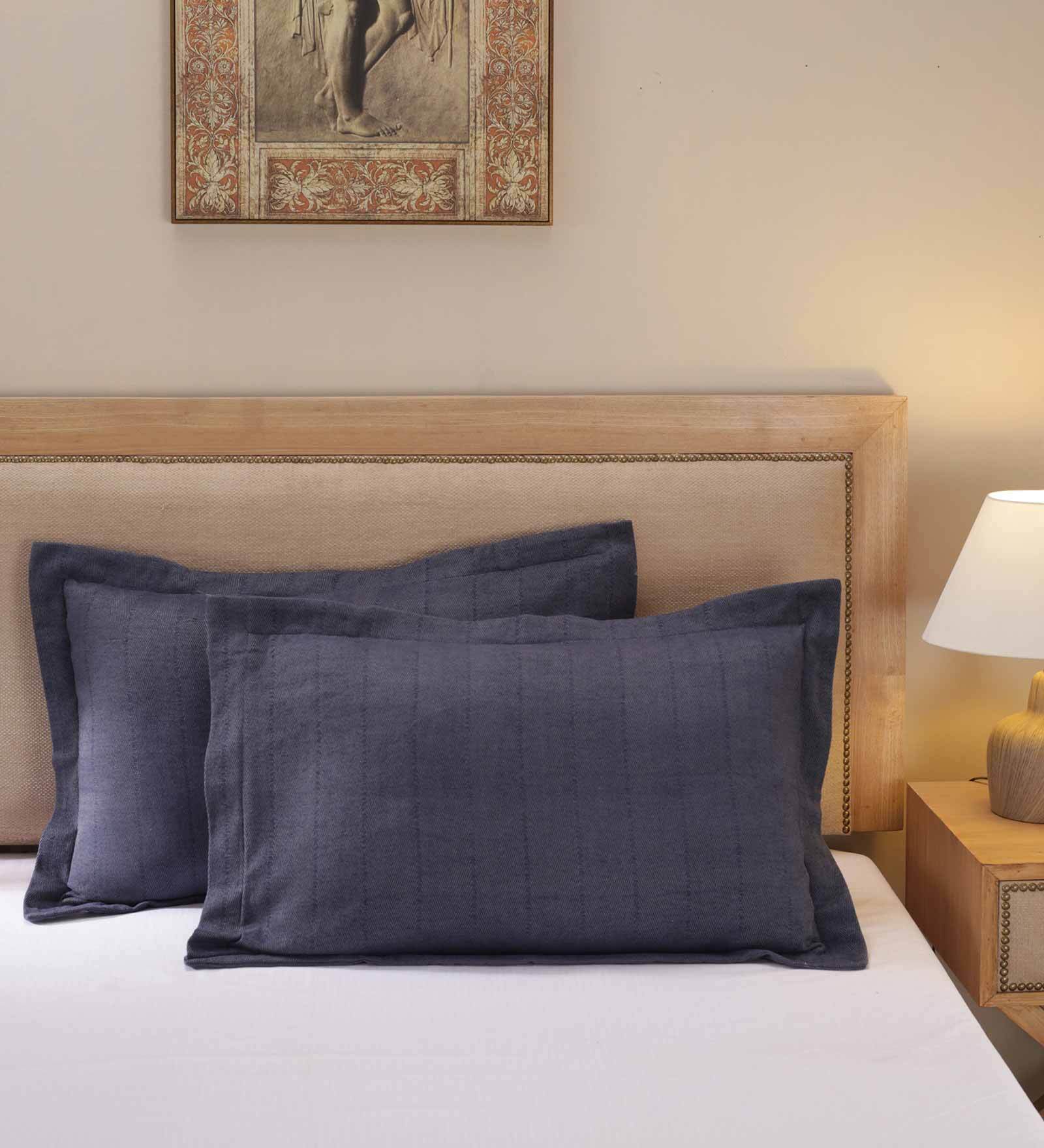 Green Solid 300TC Polyester 20 x 30 Inches Pillow Covers (Set of 2)