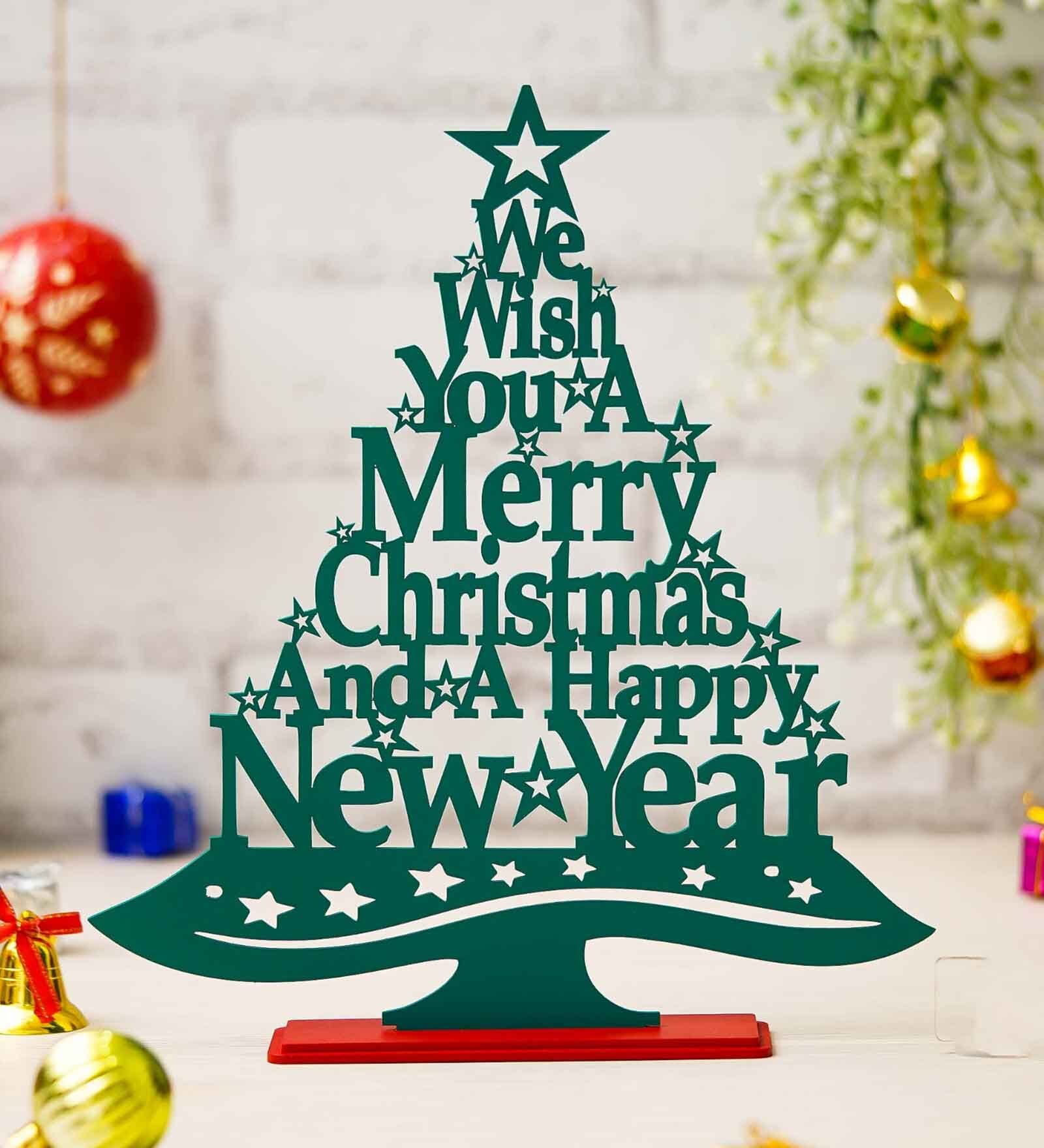 Green Wood Christmas Tree