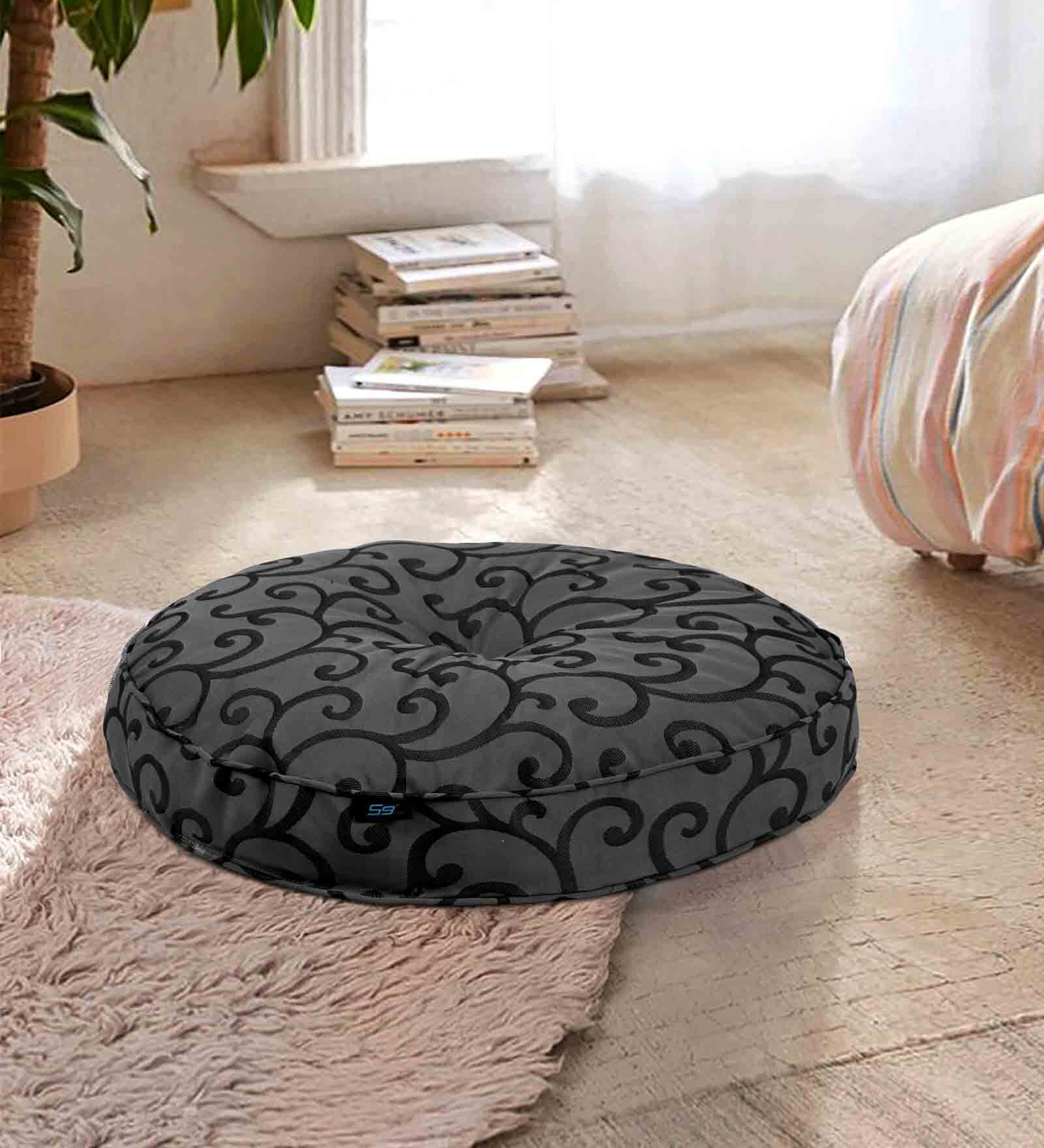 Multicolor Traditional Polyester 22x22 Inches Floor Cushion