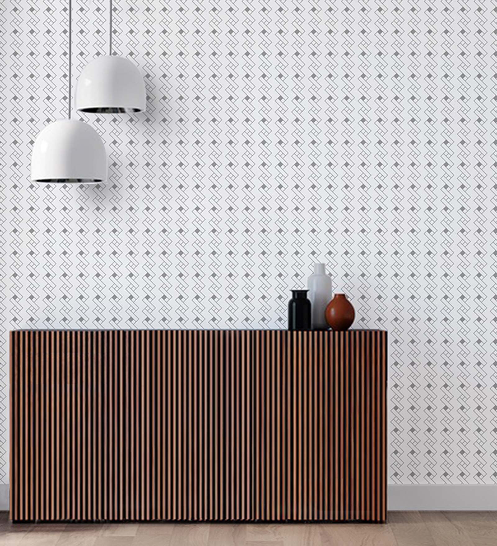 Grey & White Spiral Knots 1 Wallpaper