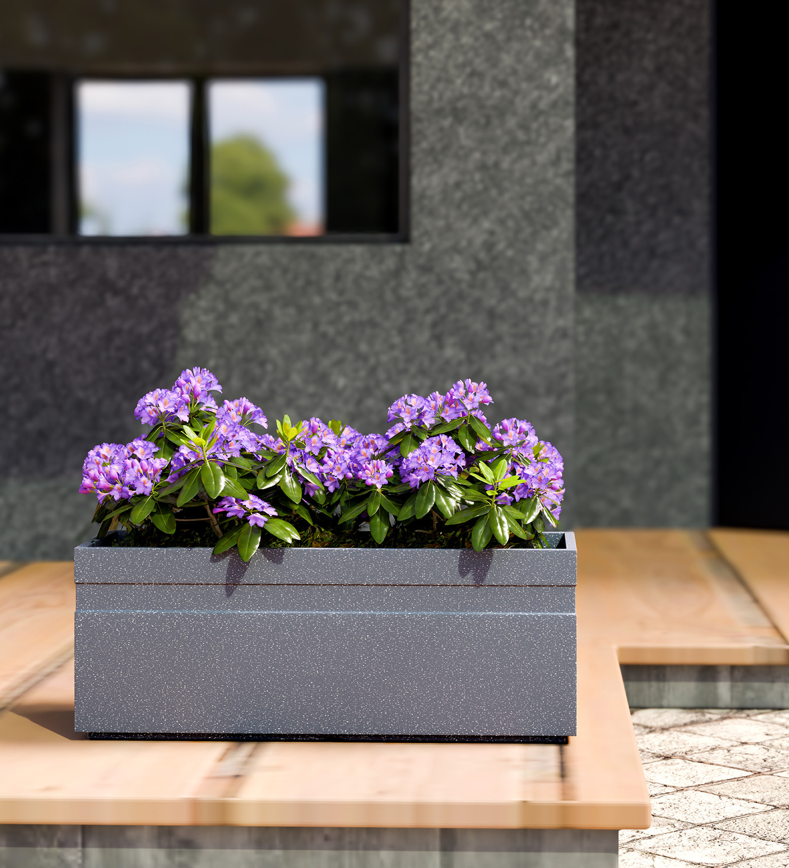 Grey GT rectangular 218 Planter