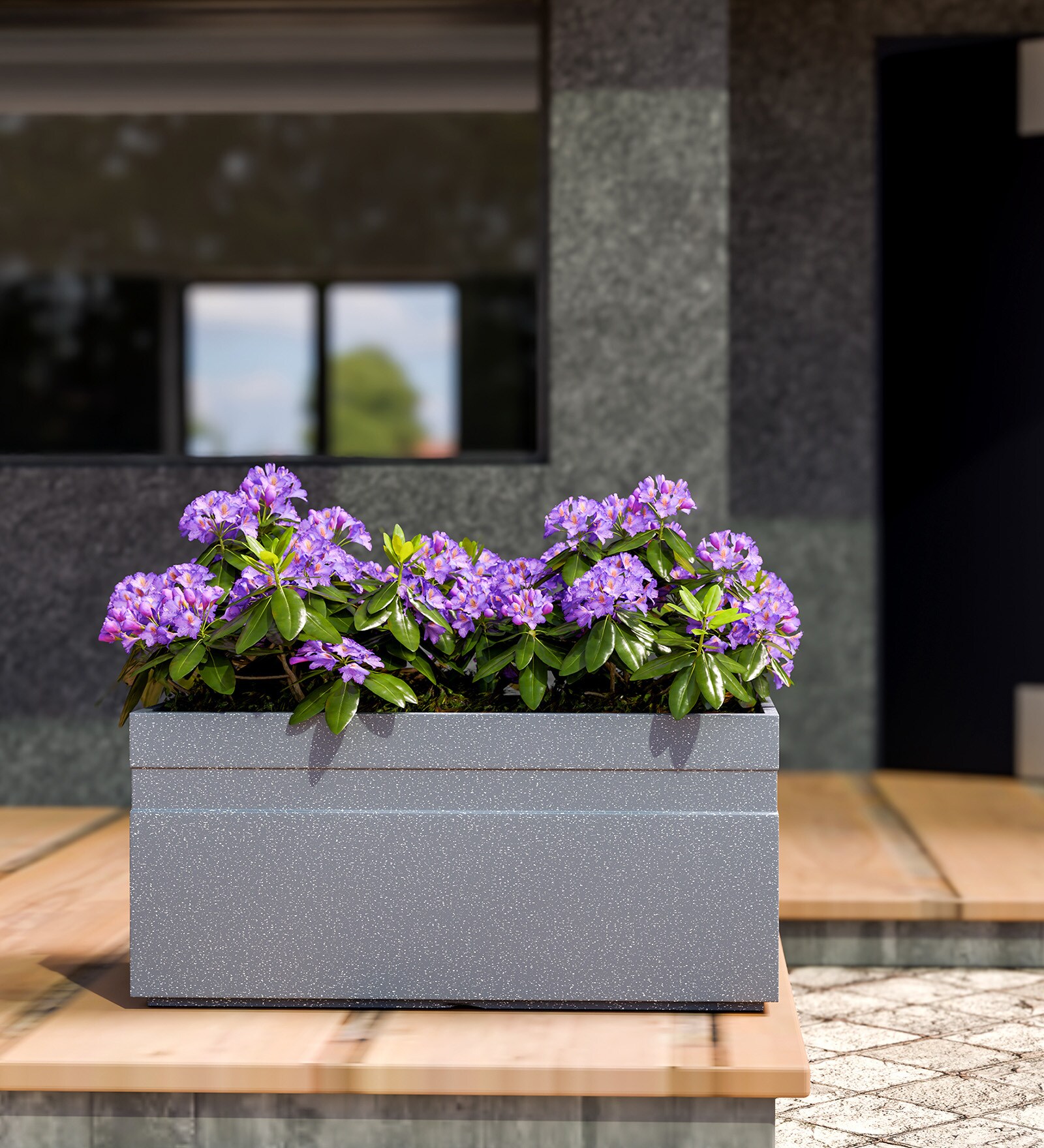 Grey GT rectangular 2411 Planter