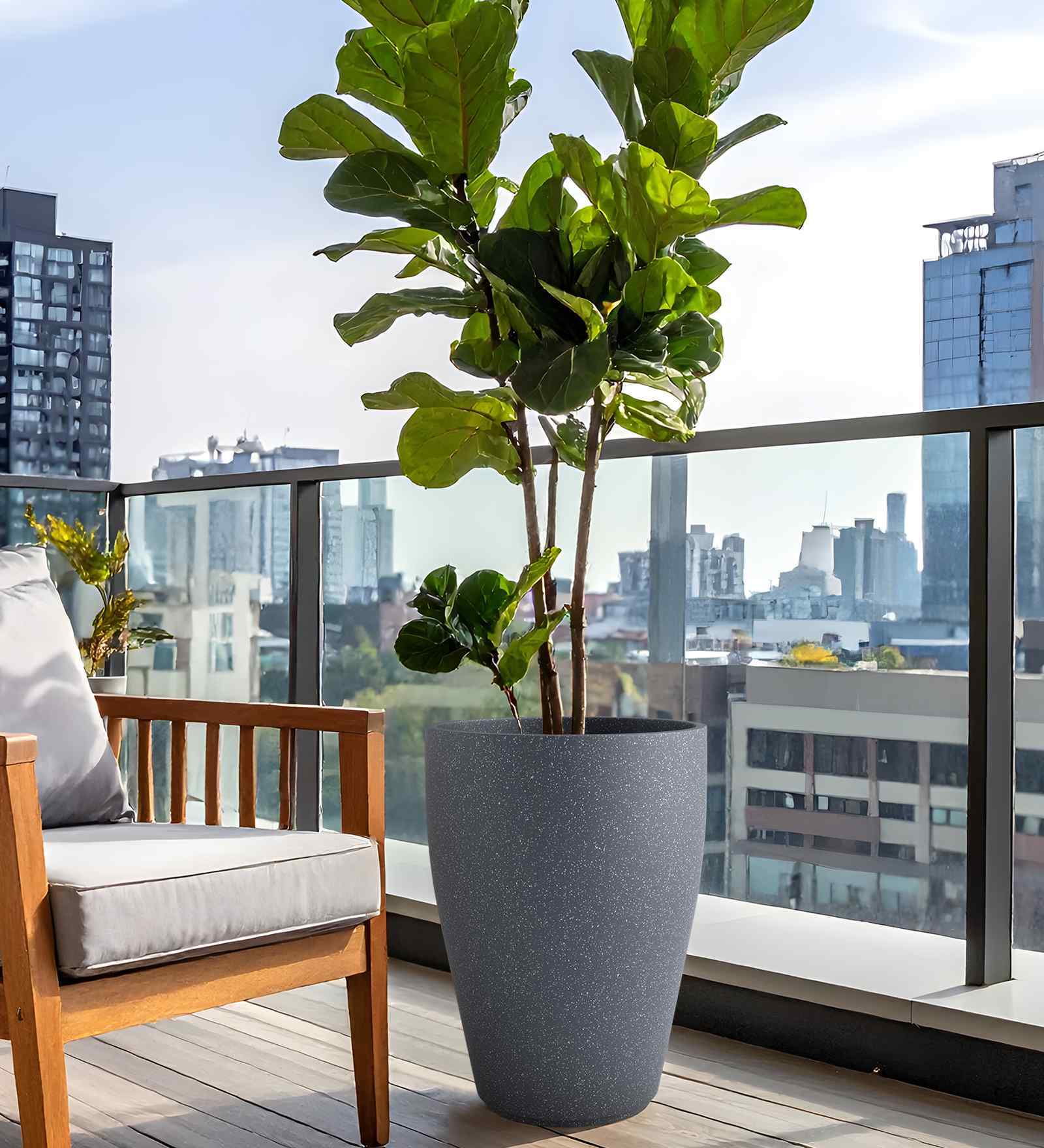 Grey VNR Round 18 Inches Planter