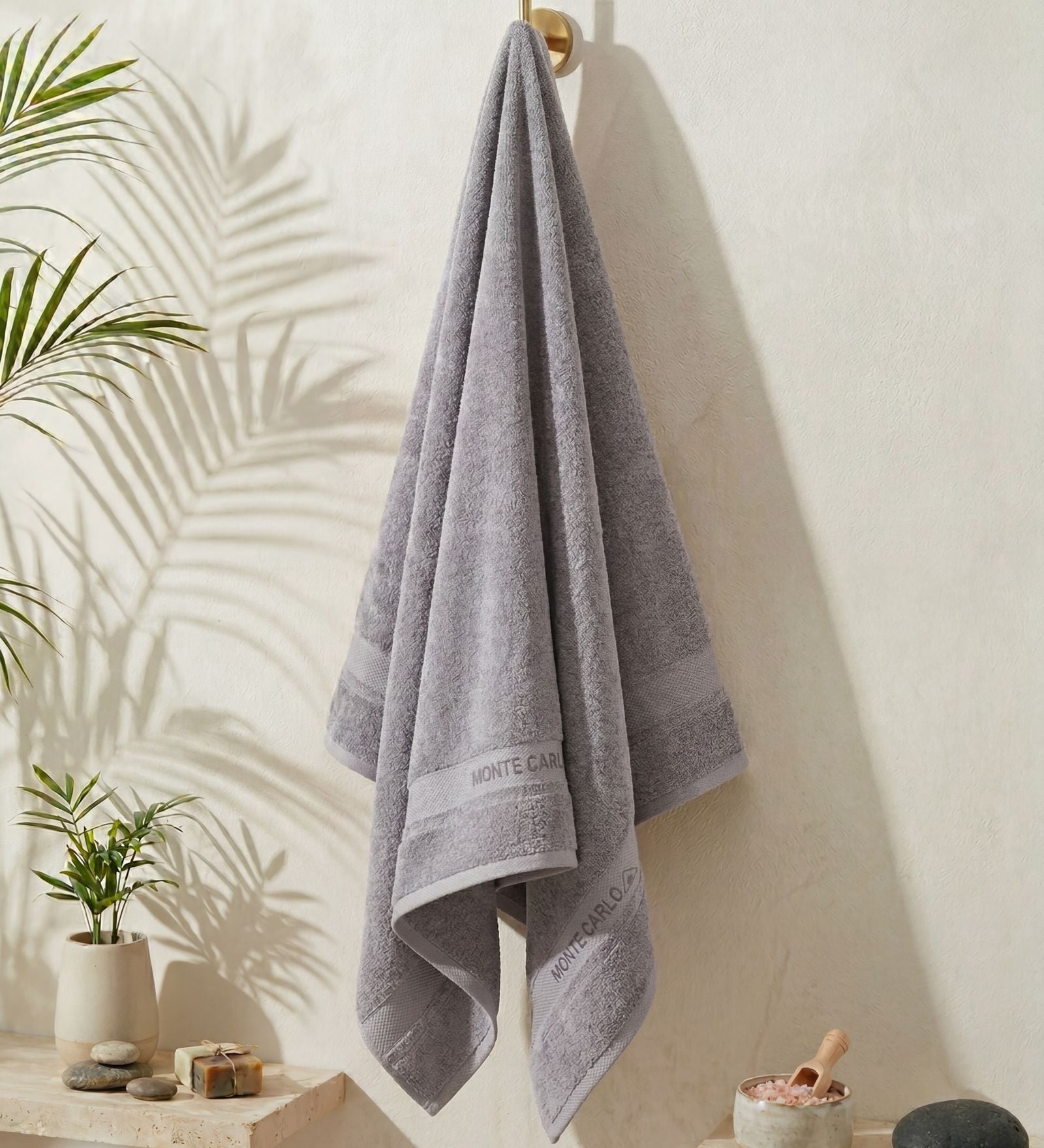 Grey 100% Cotton 625 Gsm Bath Towel
