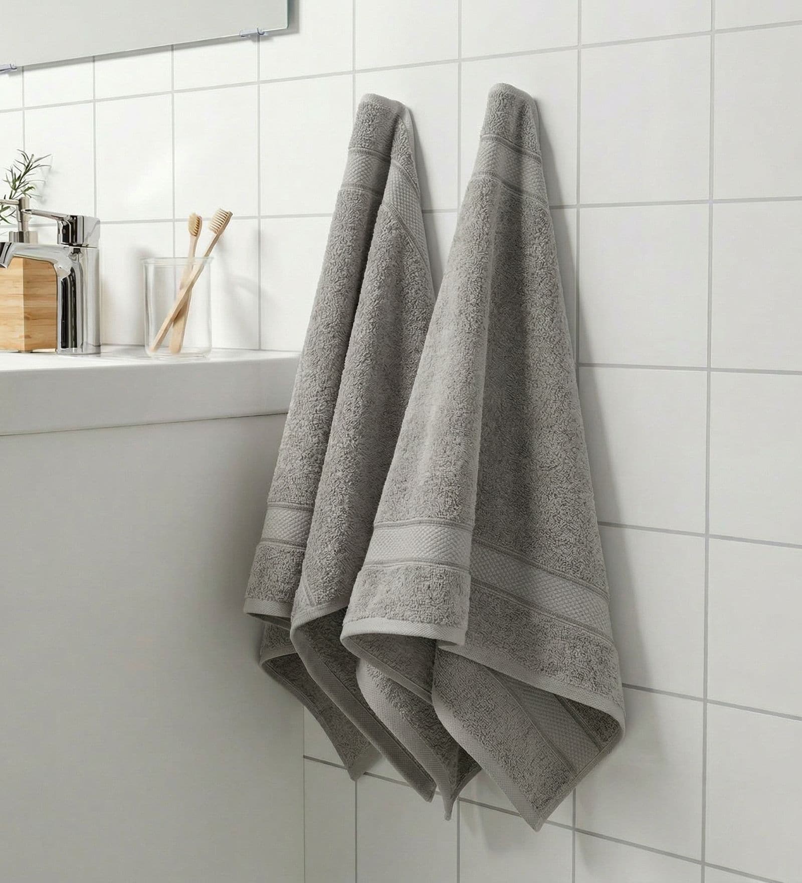 Grey 100% Cotton 625 Gsm Hand Towel