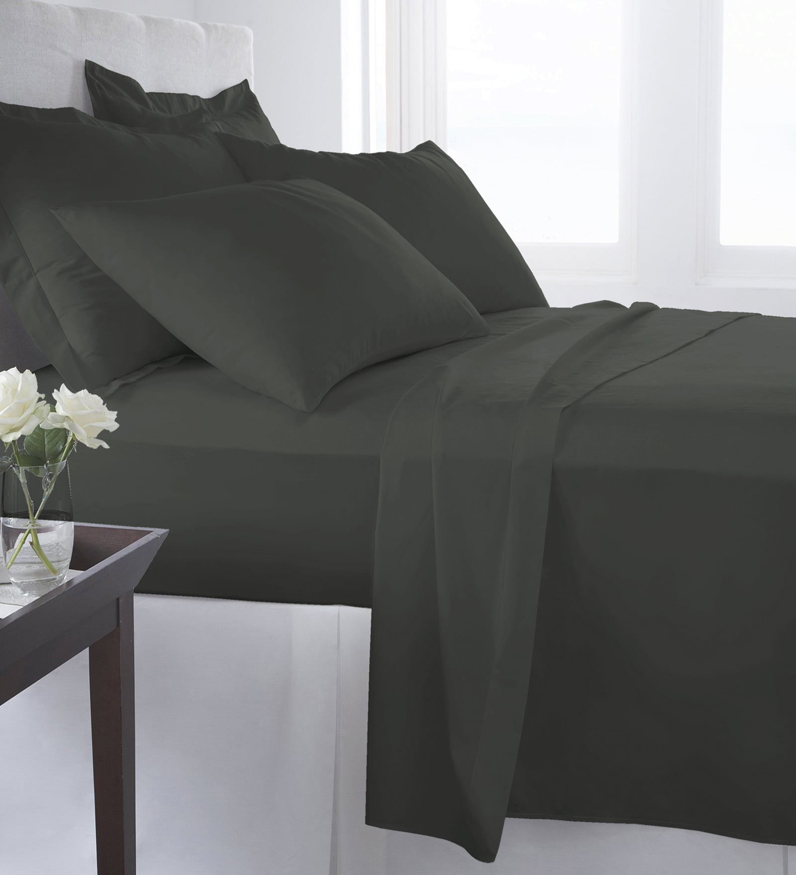 100% Cotton 400TC Fitted Double Bedsheet With 2 Pillow Covers
