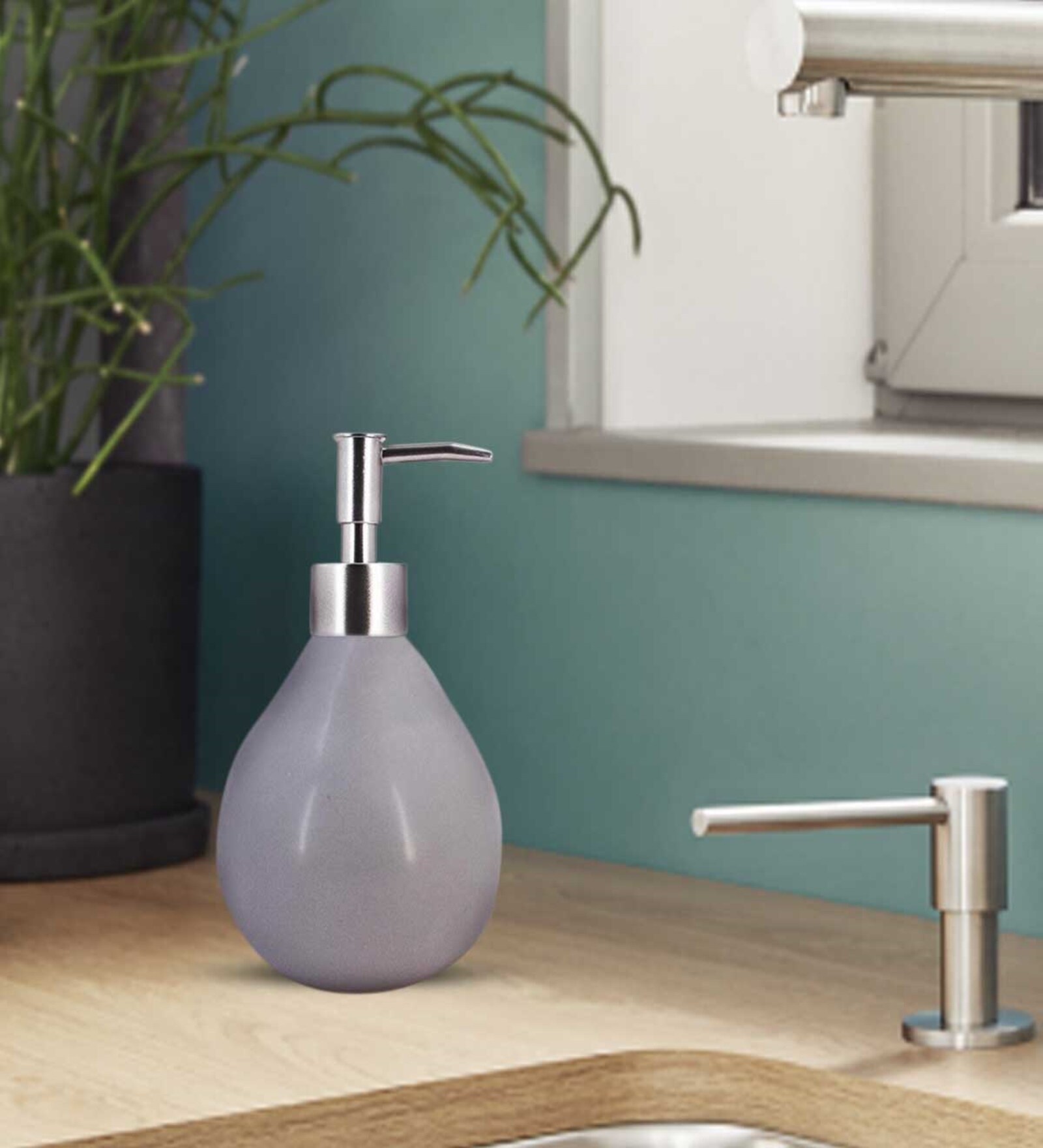 Buy Grey 300 ml Ceramic Liquid Soap Dispenser by Kookee at 20 OFF by
