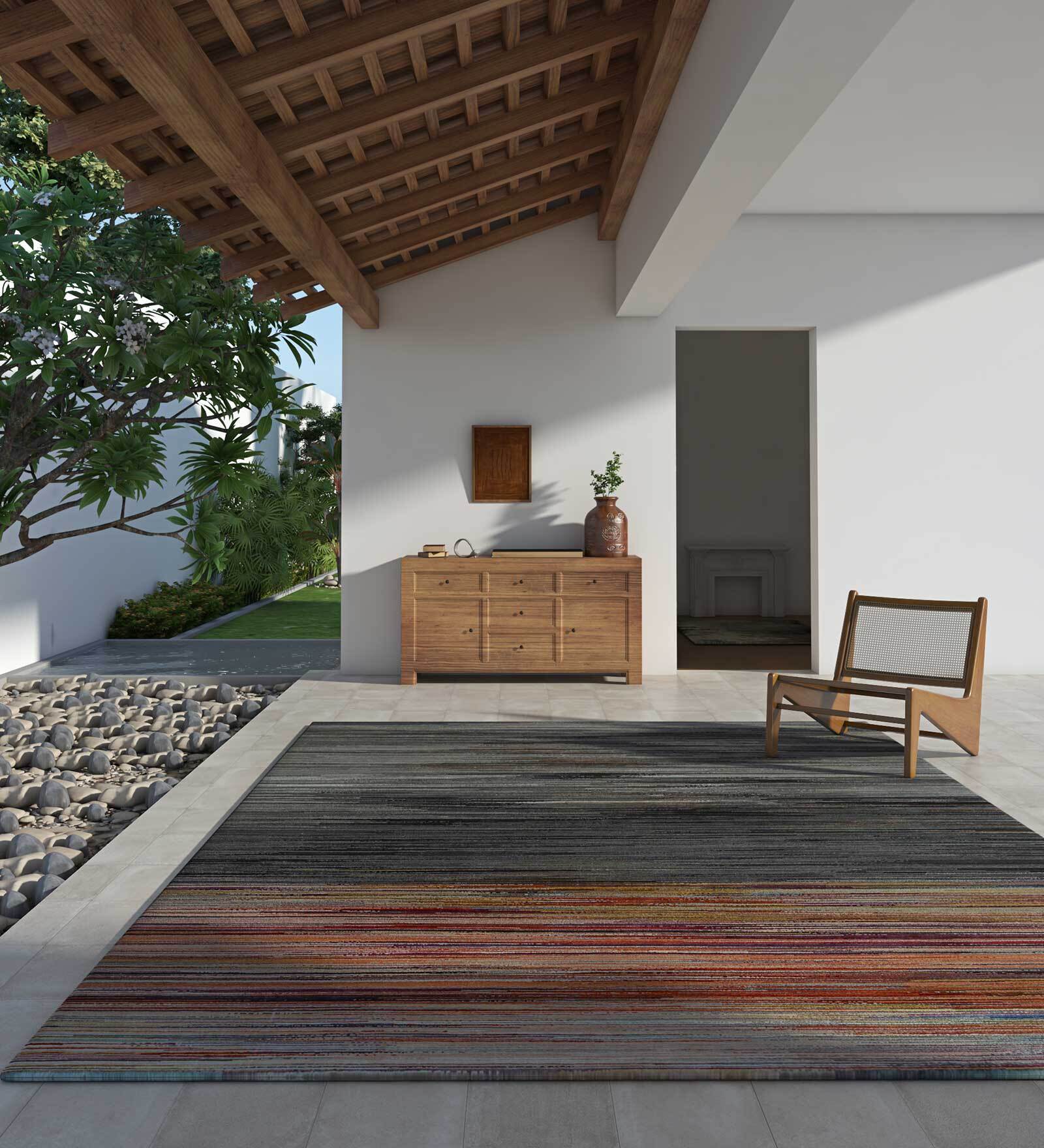 Grey Abstract Wool 9 X 12 ft Hand Knotted Carpet