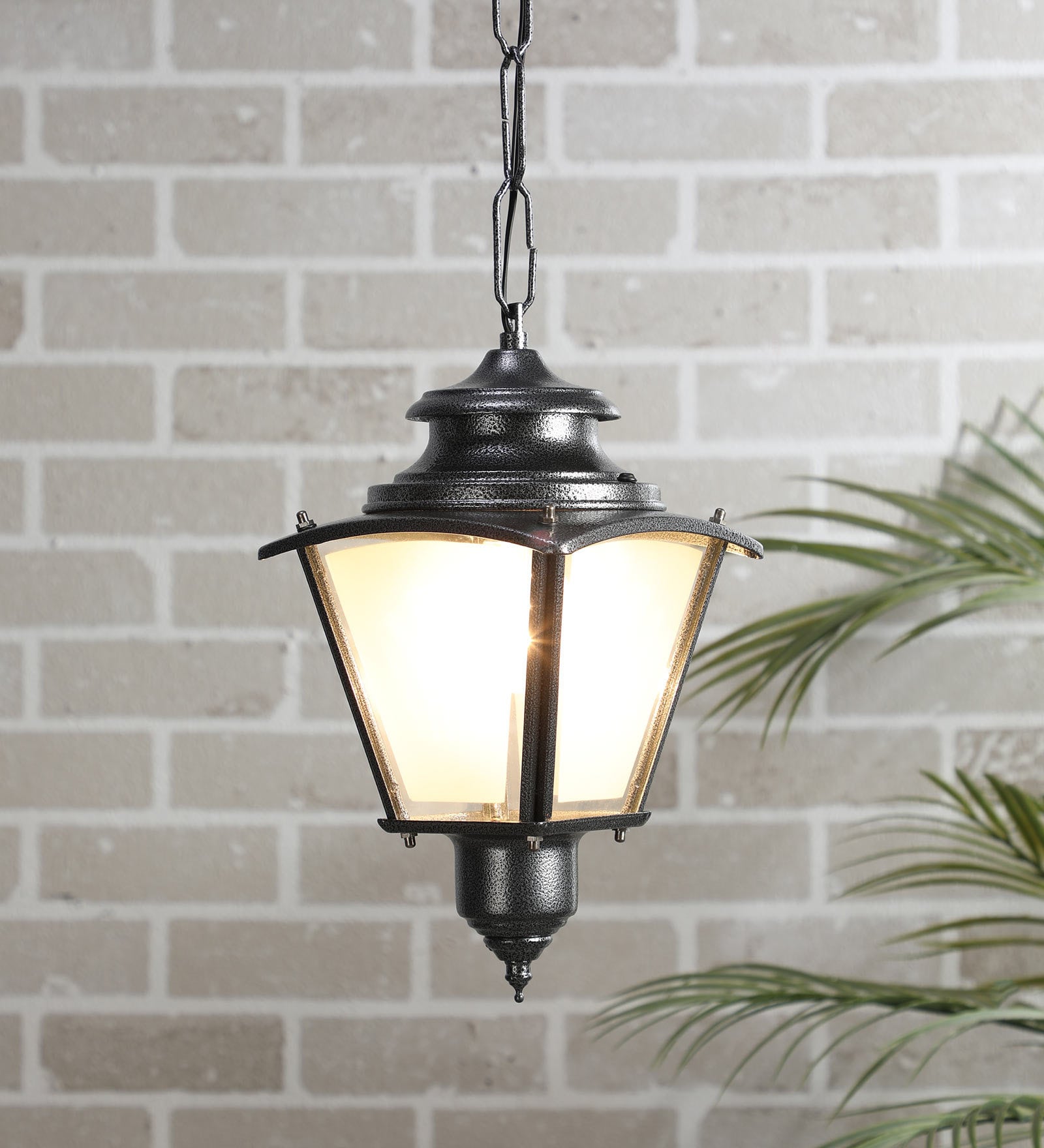Kartos Grey Metal Outdoor Hanging Light