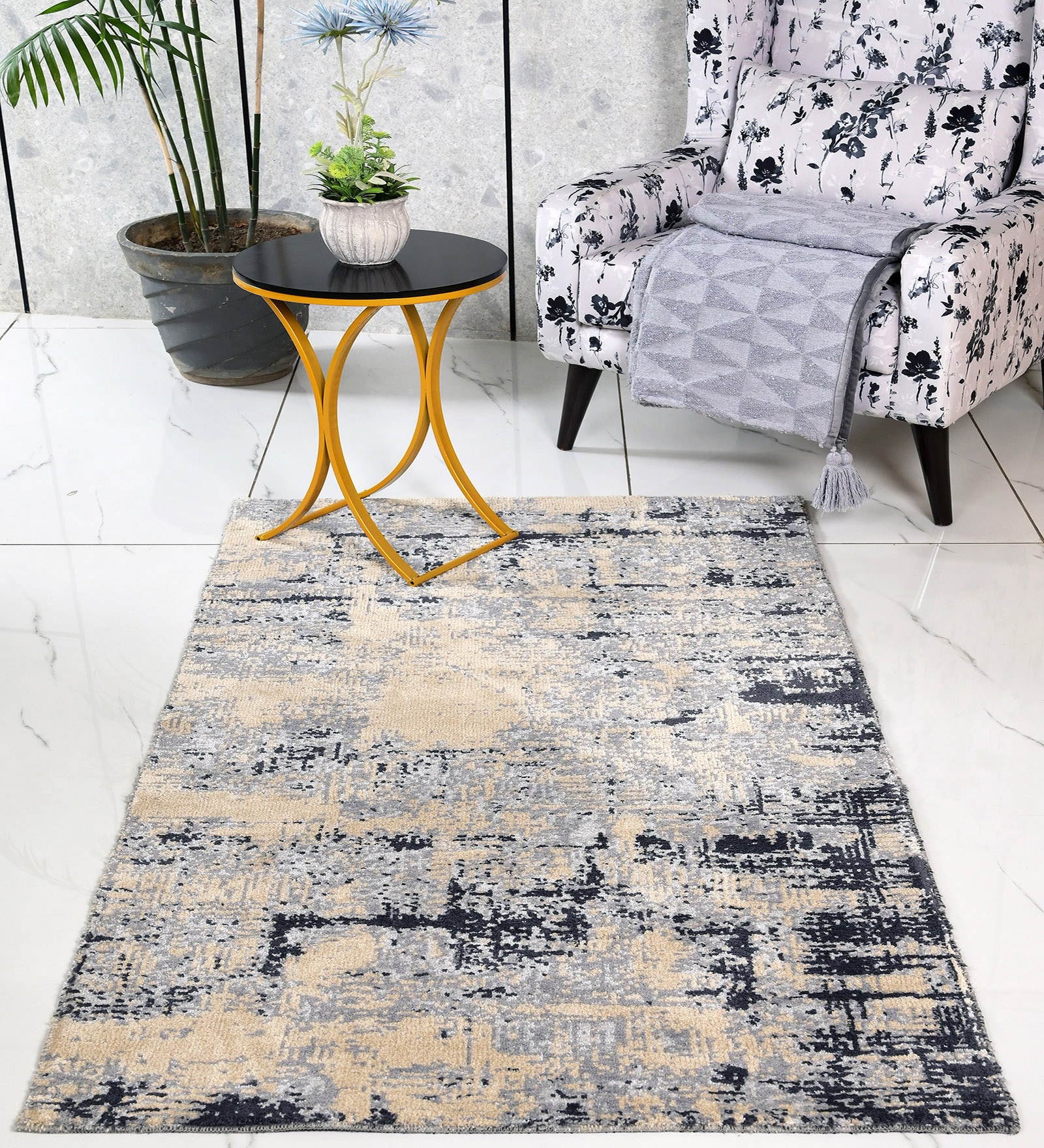 Grey Anil Modern Pile 5X7 Ft Carpet