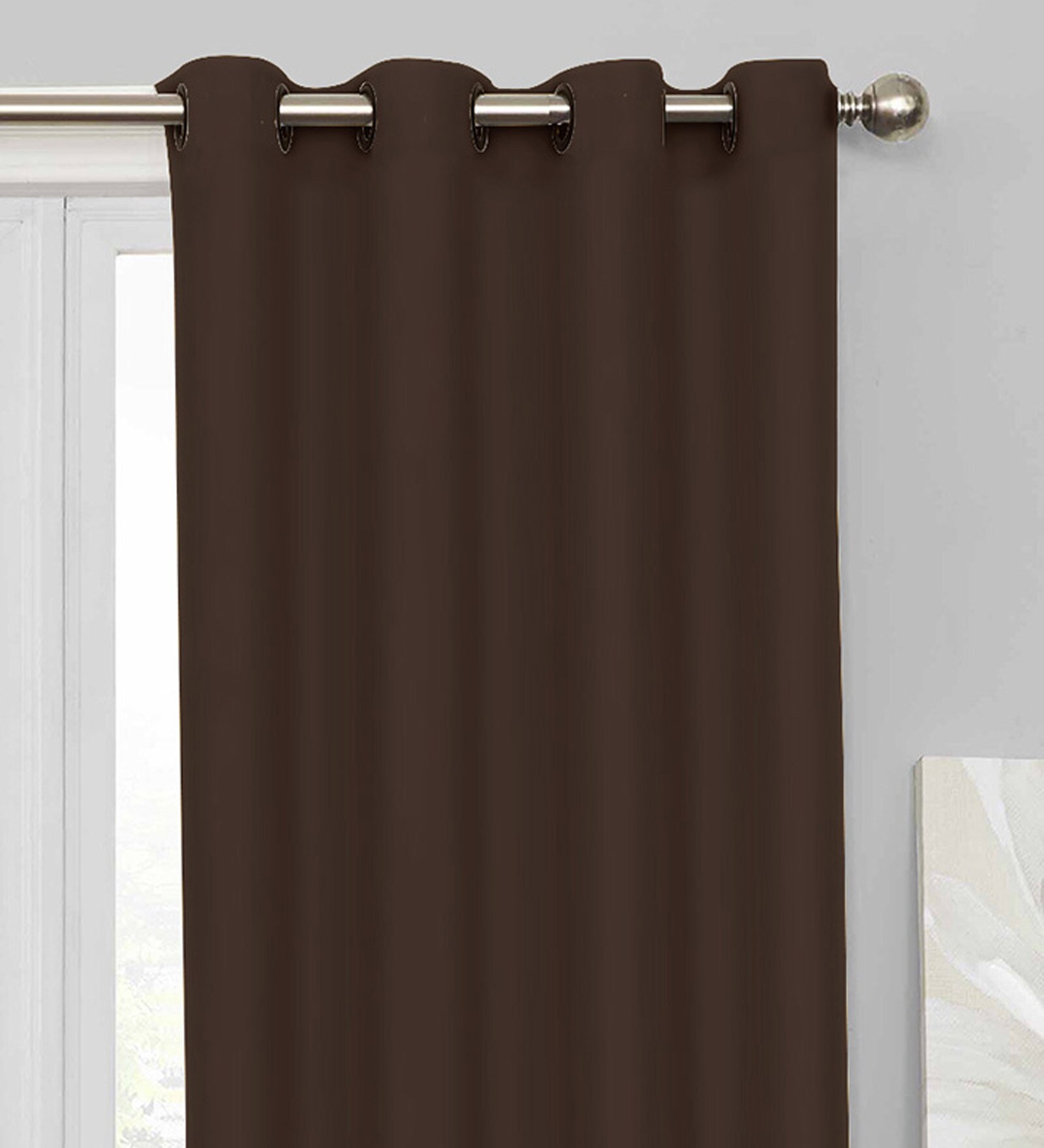 Silk Blackout 9 Feet Eyelet Door Curtain