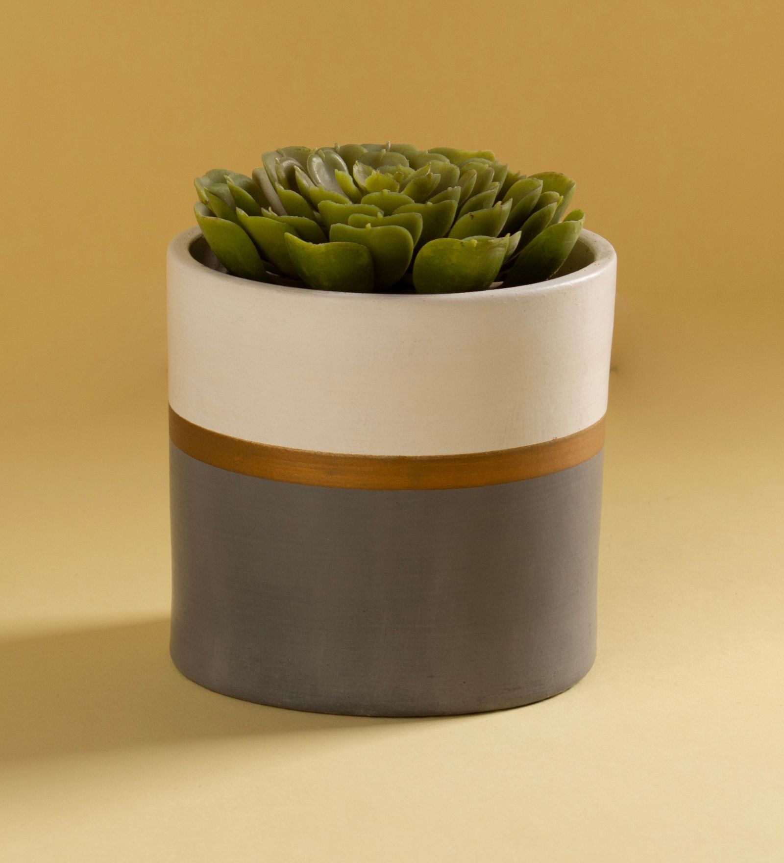 Grey Ceramic  Dual Handpainted Planter