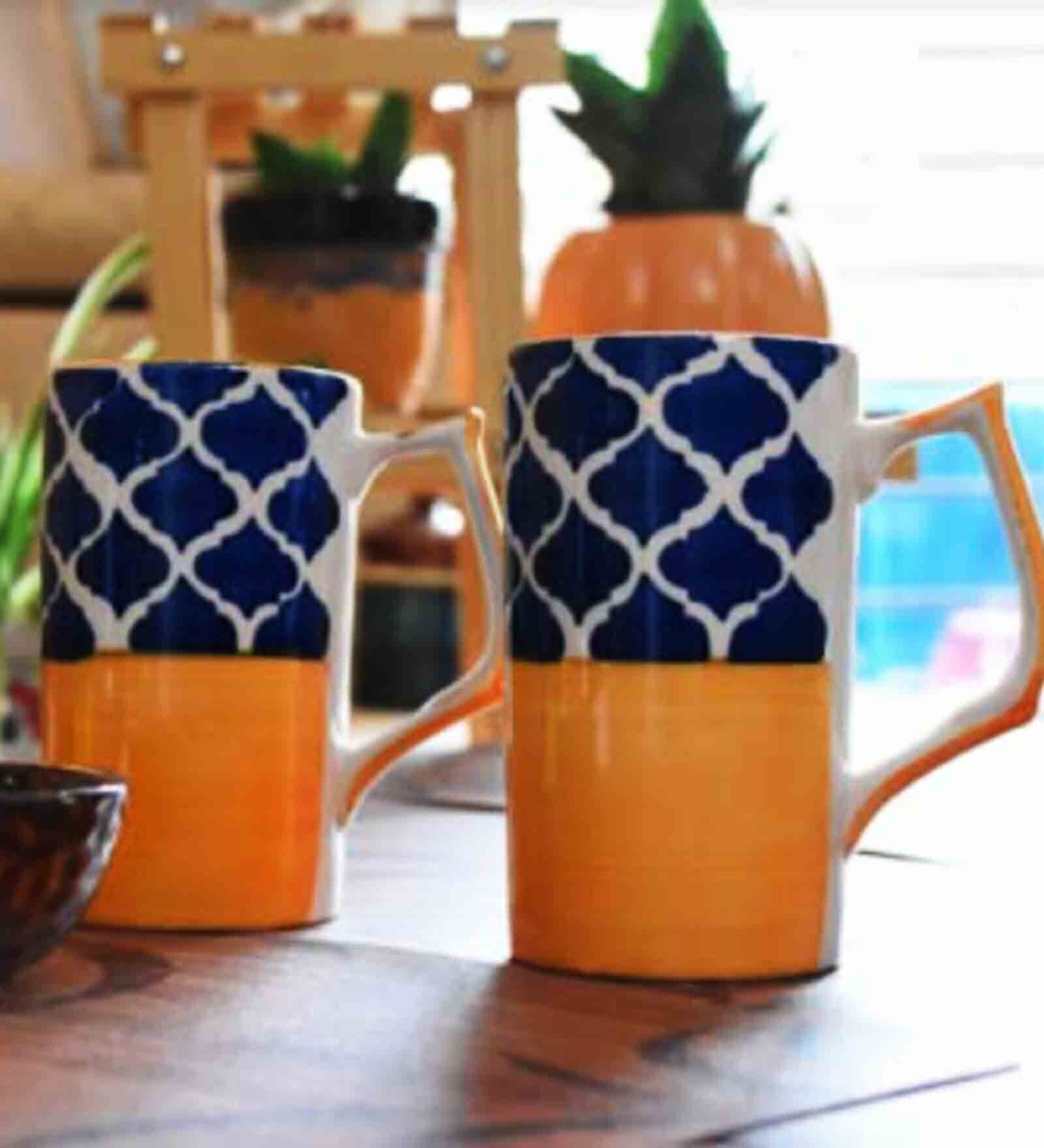 Grey Ceramic Handmade 650 ml ( Set of 2) Coffee Mug