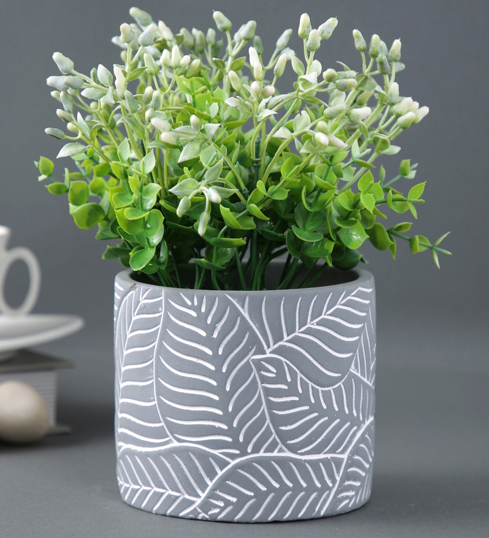 Grey Ceramic Desk Pot