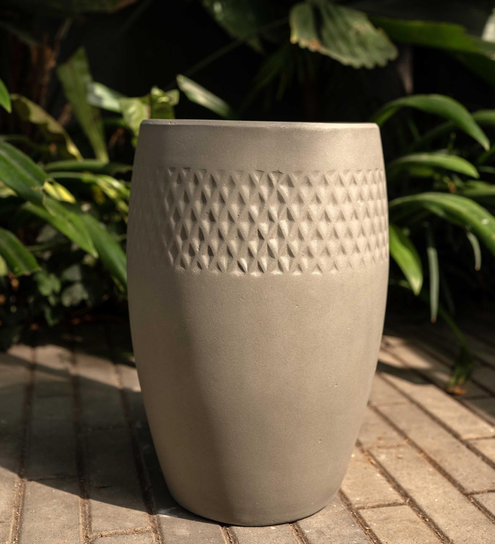 Grey Concrete Planter