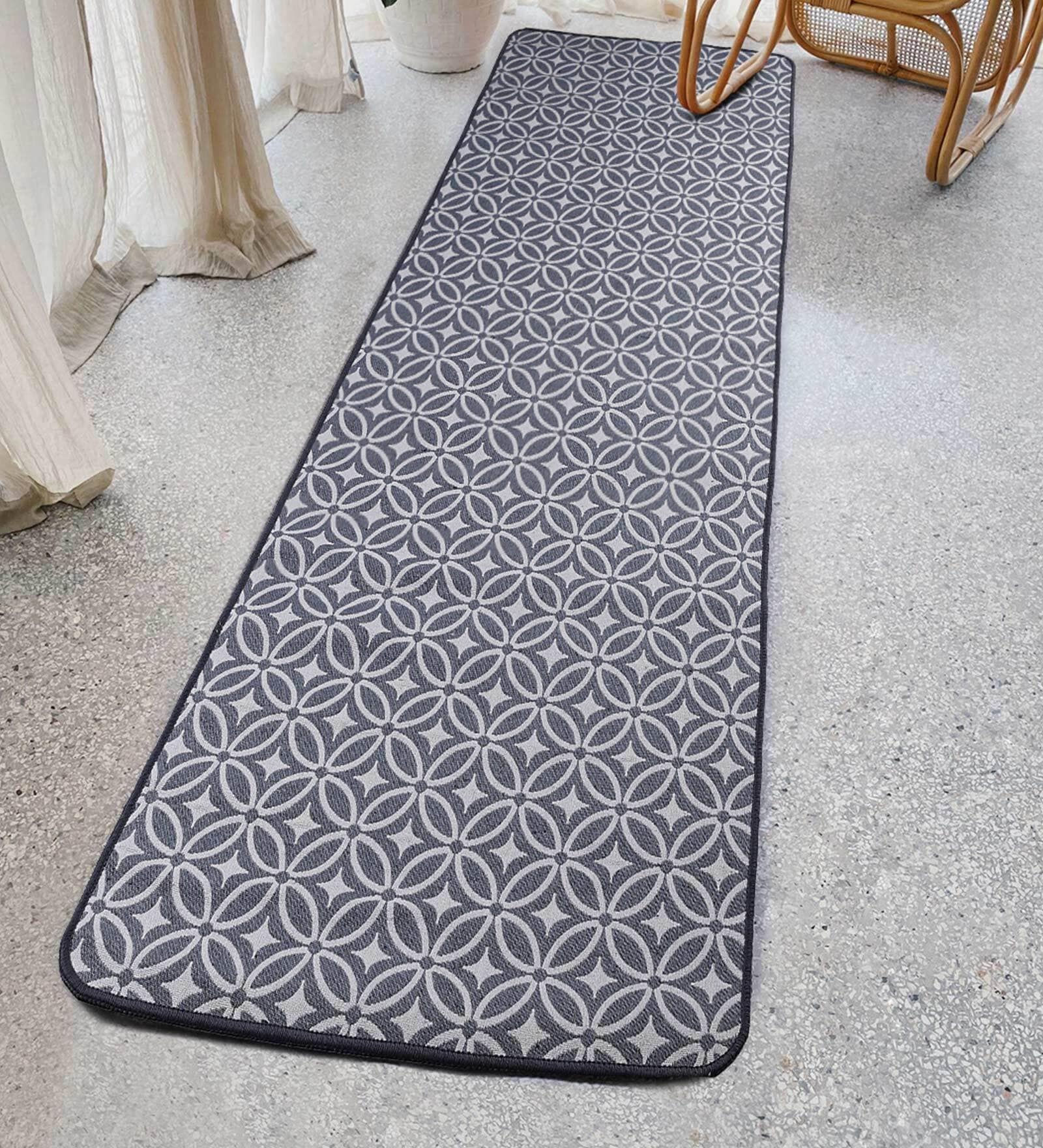 Buy Grey Cotton 79 x 28 Inches Machine Made Floor Runner at 47% OFF by ...