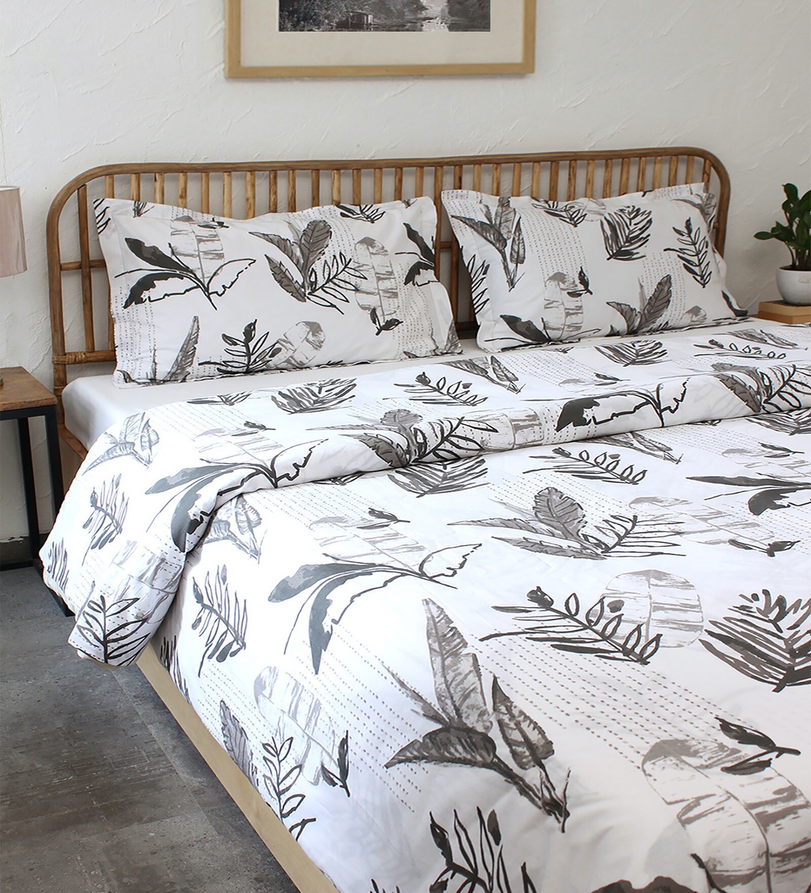 Buy Grey Cotton Double Bed Duvet Cover by House This at 20 OFF by